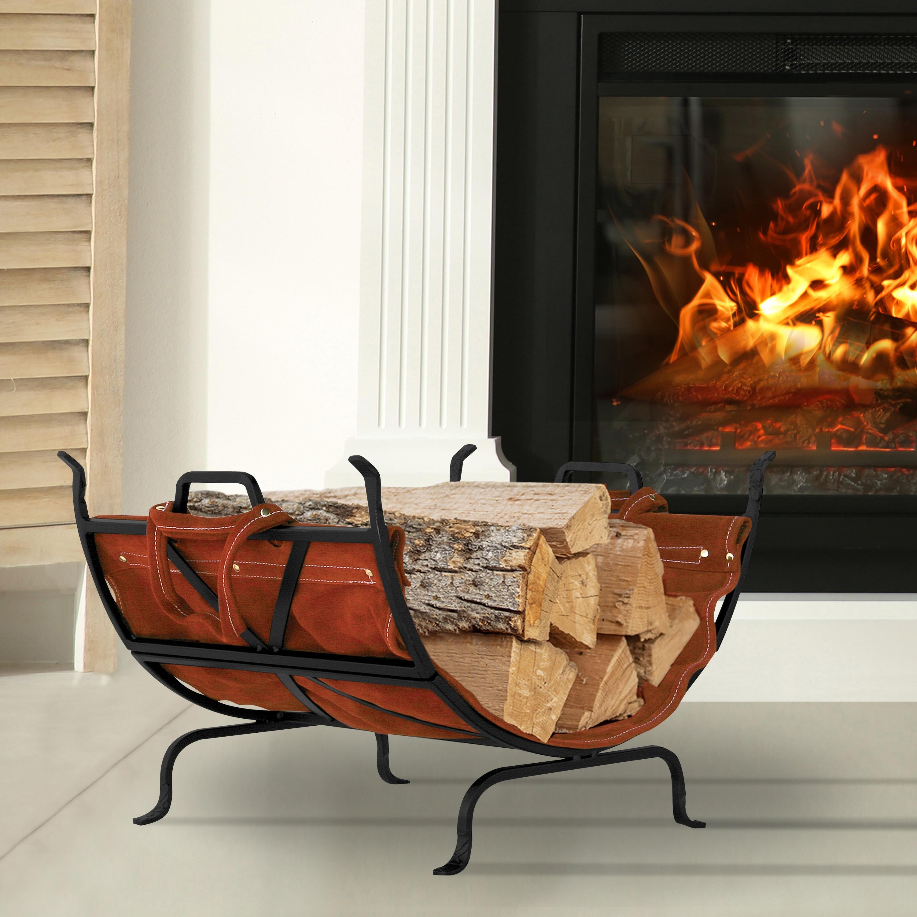 Winston Porter Abian 22'' W Metal Log Rack