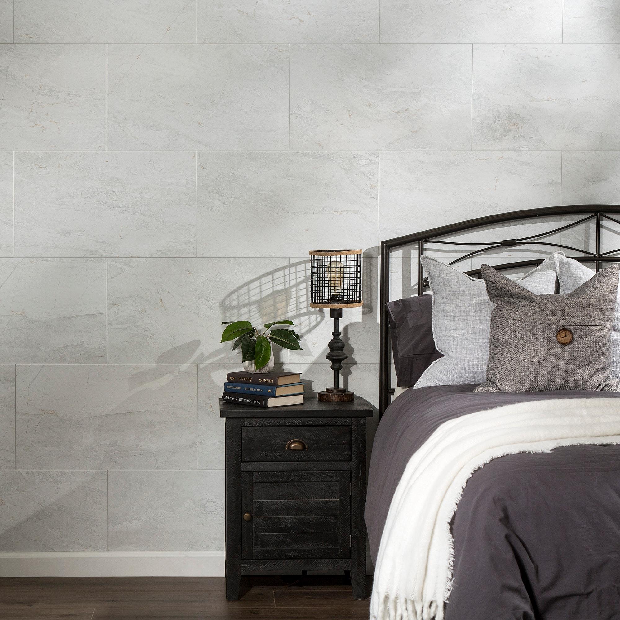 Palisade 25.6 in. x 14.8 in. Interlocking Vinyl Waterproof Wall Tiles