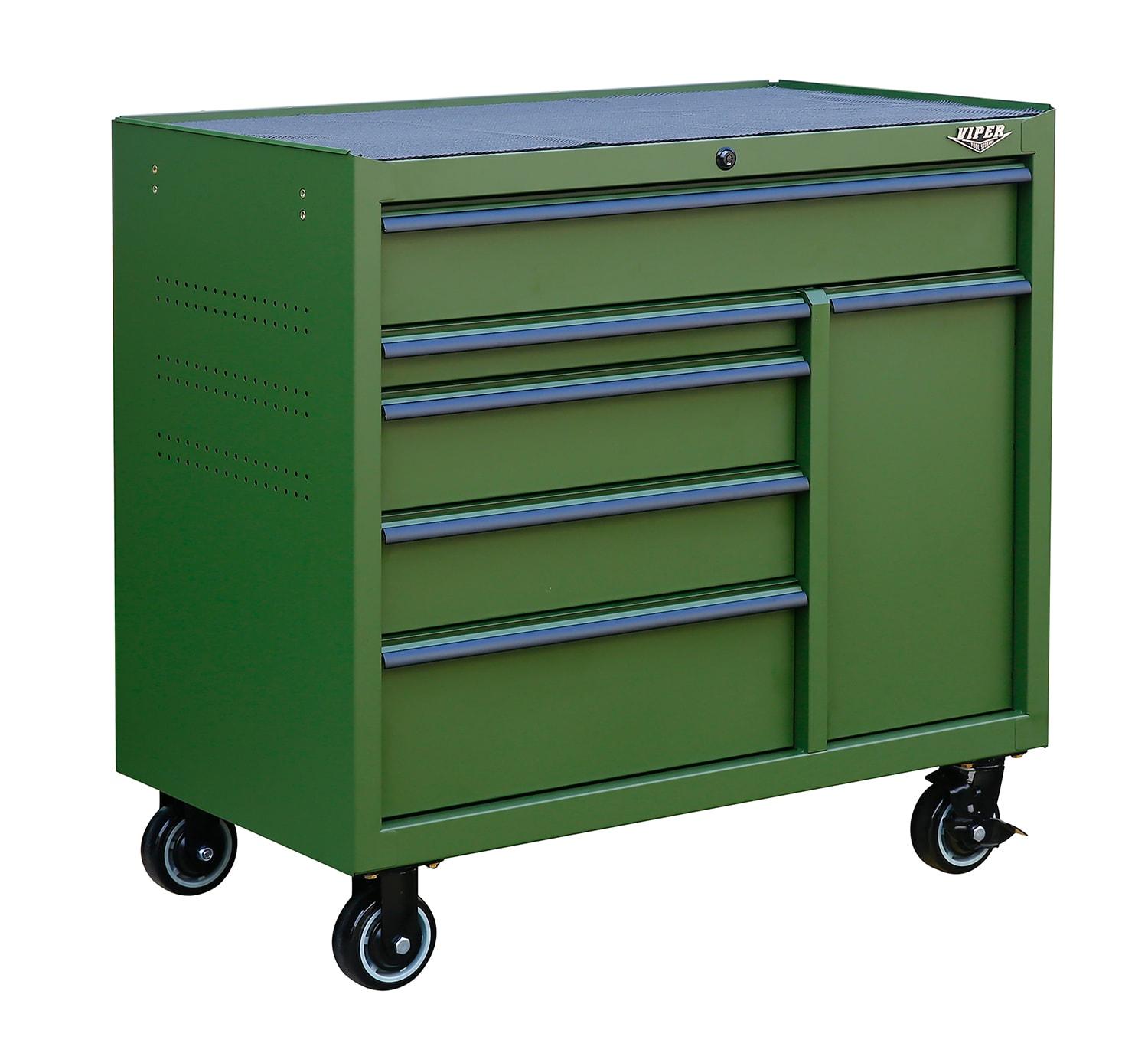 Viper Tool Storage 41.5'' W 6 -Drawer Steel Bottom Rollaway Chest with Wheels