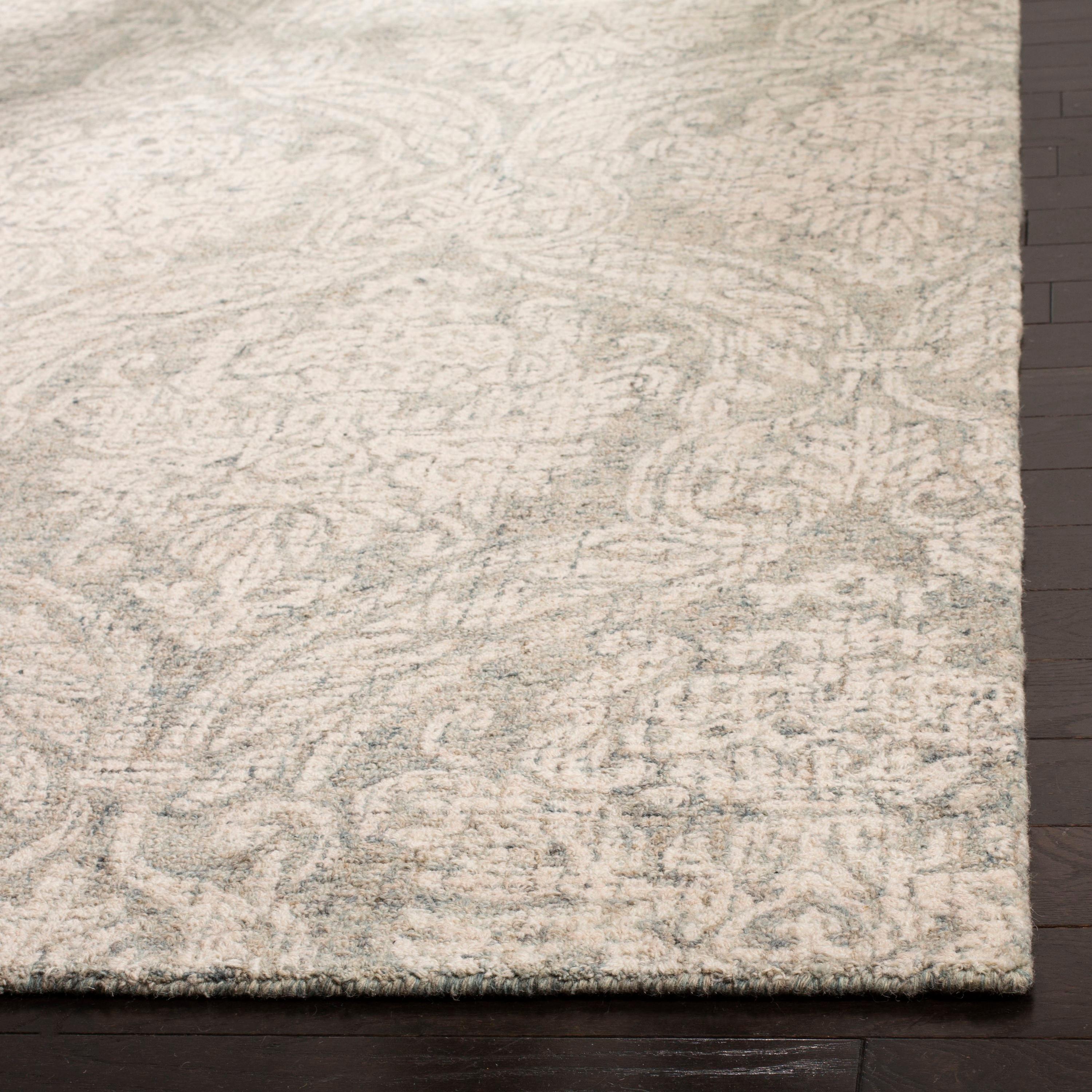 Abstract ABT204 Handmade Indoor Accent Rug - Grey/Ivory - 2'x3' - Safavieh