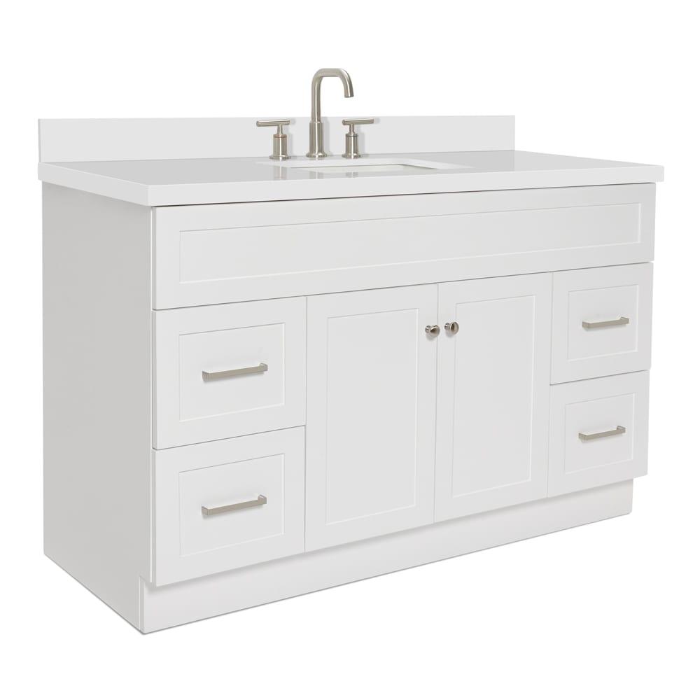 Ariel F055s-Wq-Vo Hamlet 55" Freestanding Single Basin Vanity Set - White