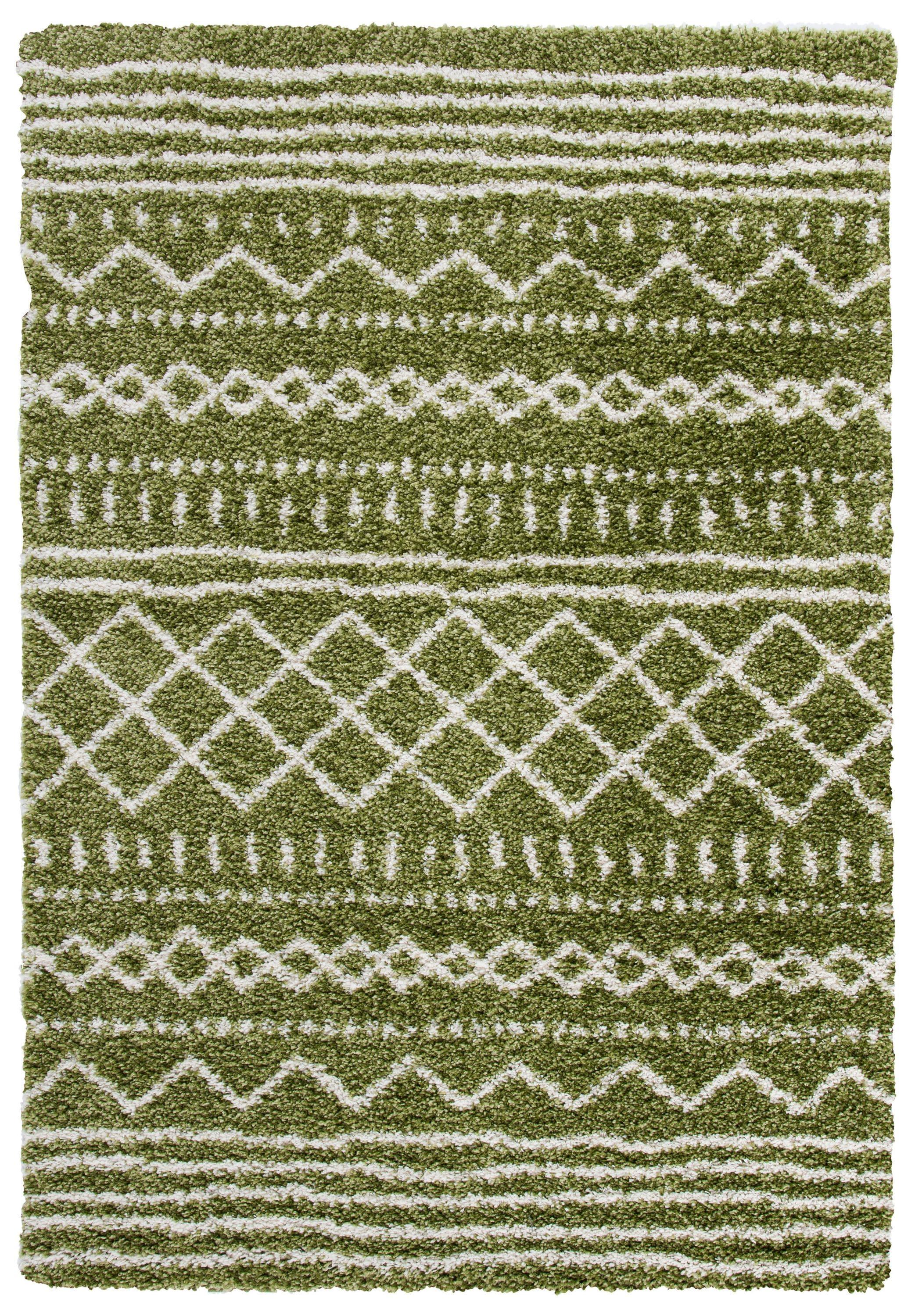 Arizona Shag ASG741 Power Loomed Indoor Area Rug - Green/Ivory - 5'1"x7'6" - Safavieh