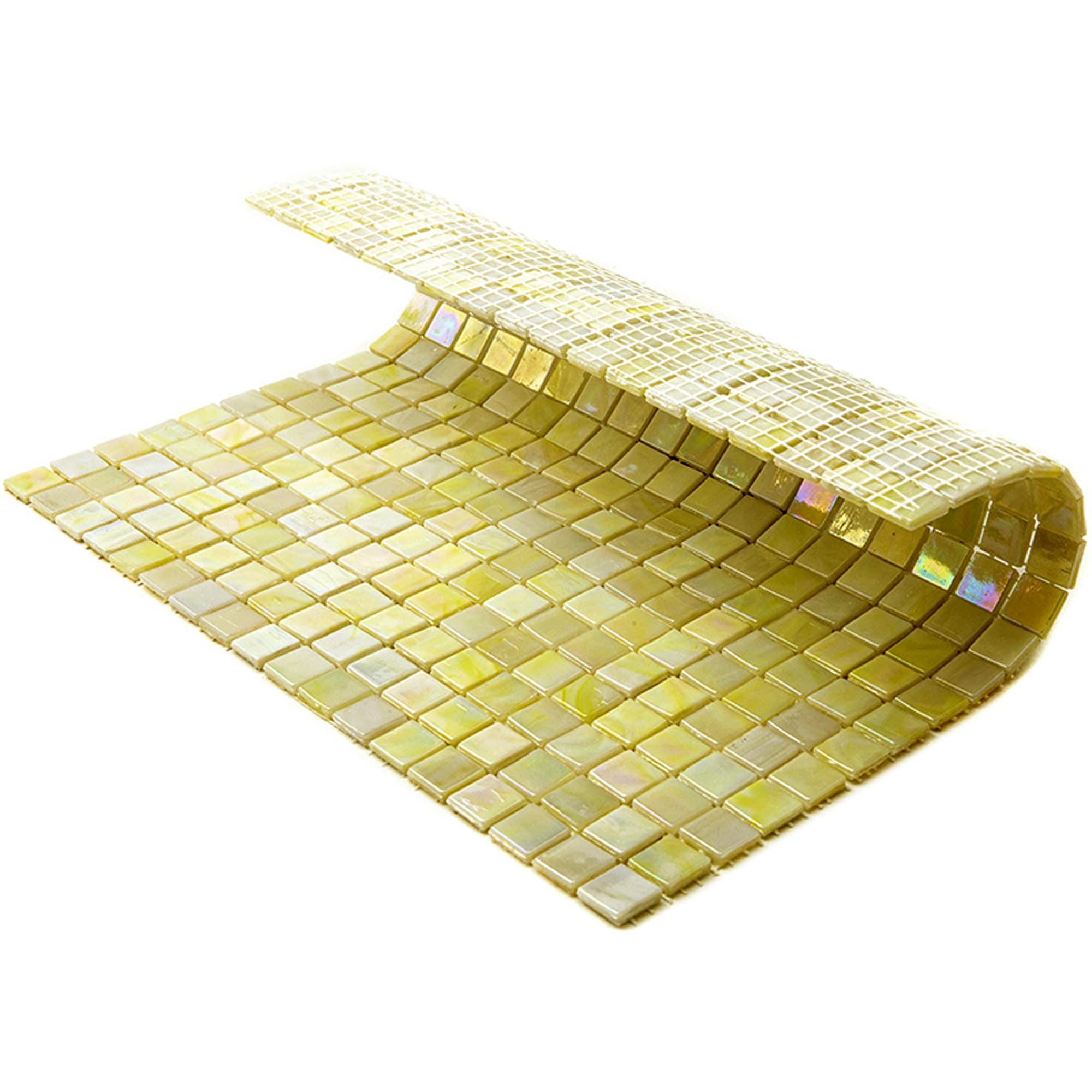 Skosh 0.6" x 0.6" Glass Grid Mosaic Wall & Floor Tile