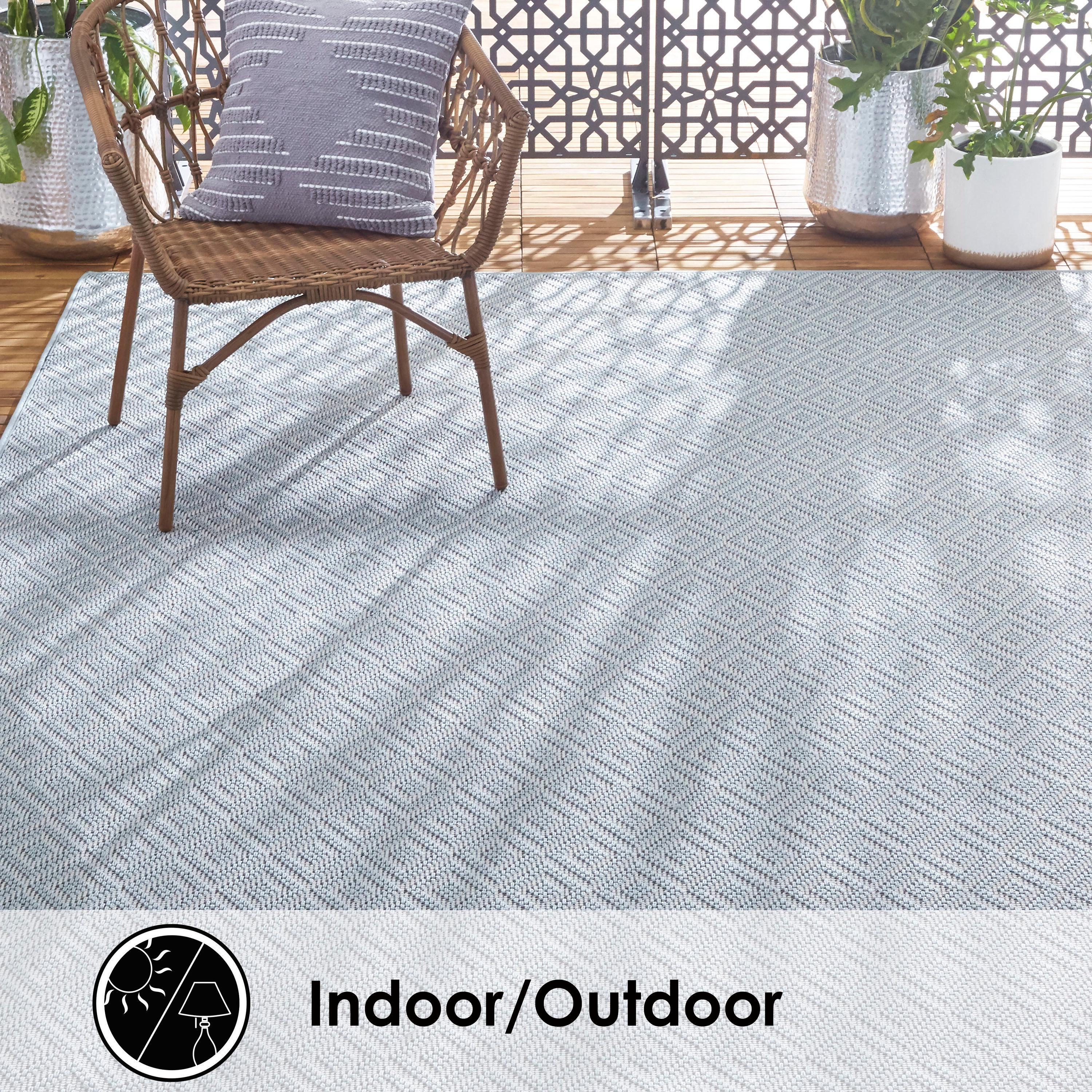 7'10" x 10'2" Tripoli Lydia Indoor/Outdoor Rug Blue/Cream - Home Dynamix: UV & Stain Resistant, Woven