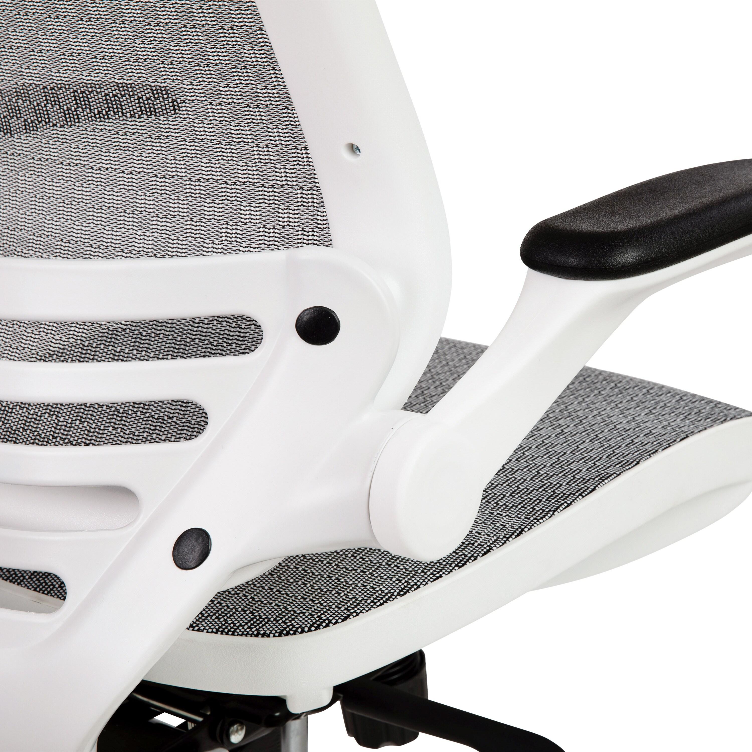 Flash Furniture Mignone Mid-Back Transparent Mesh Office Chair with Flip-Up Arms by Flash Furniture