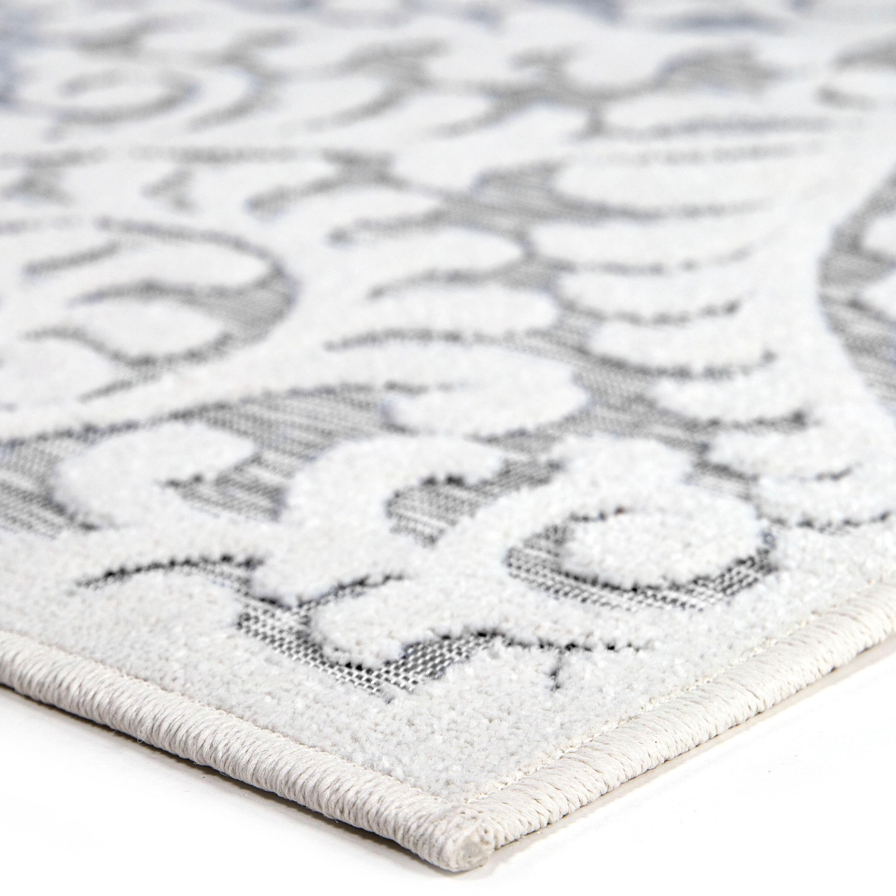 My Texas House Bluebonnets Natural Gray High Low Indoor Outdoor Rug