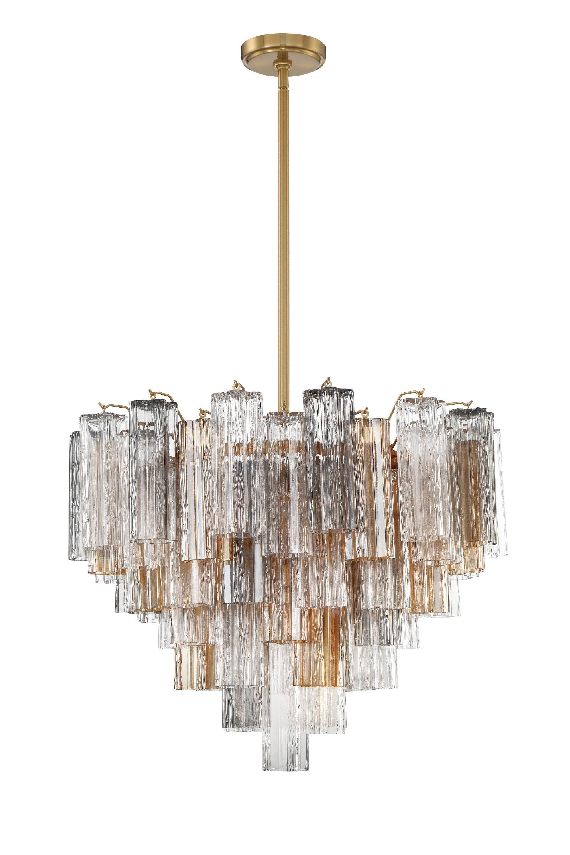 Crystorama Lighting Addis 12 - Light Chandelier in  Aged Brass