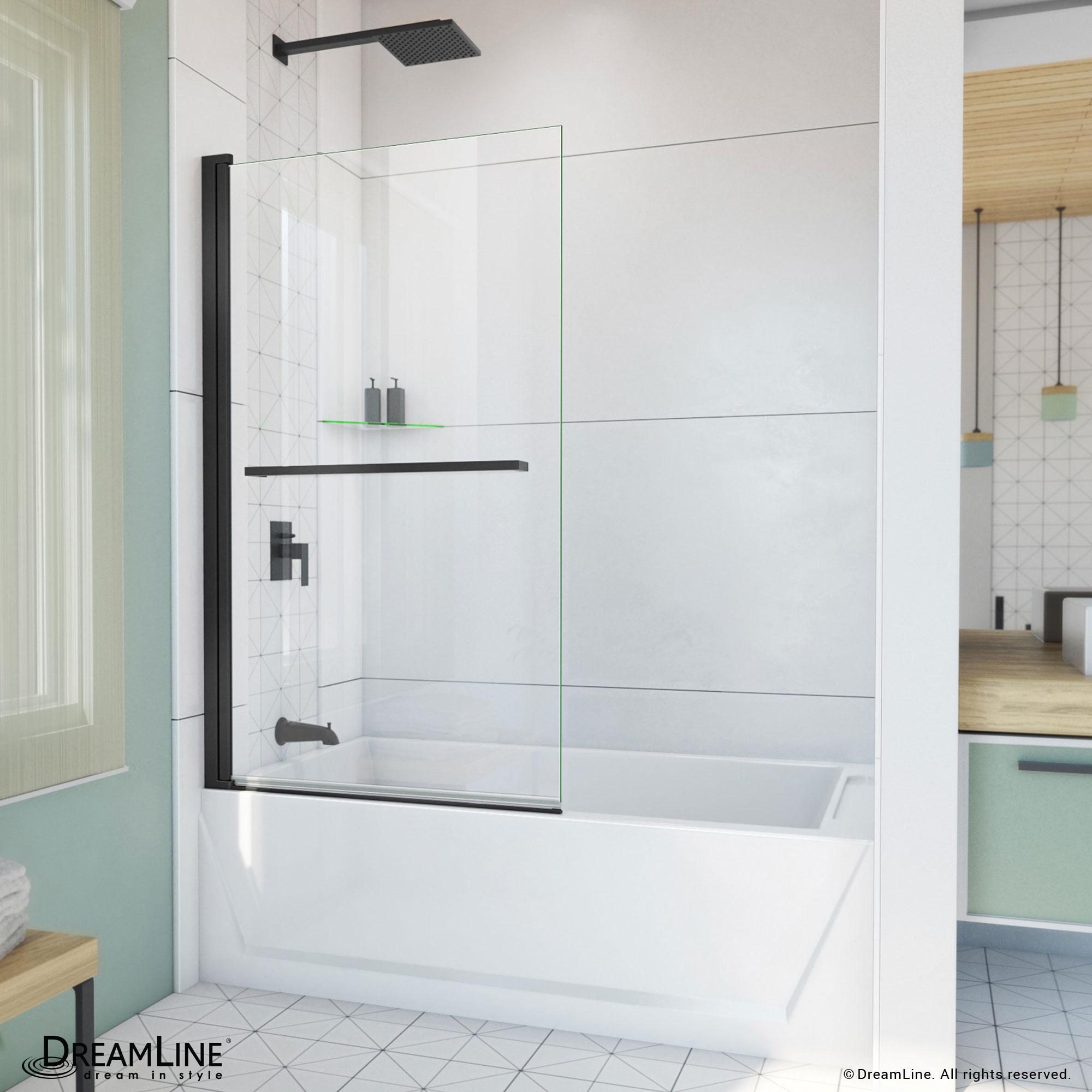 Aqua-Q Swing 58" H Frameless Tub Door