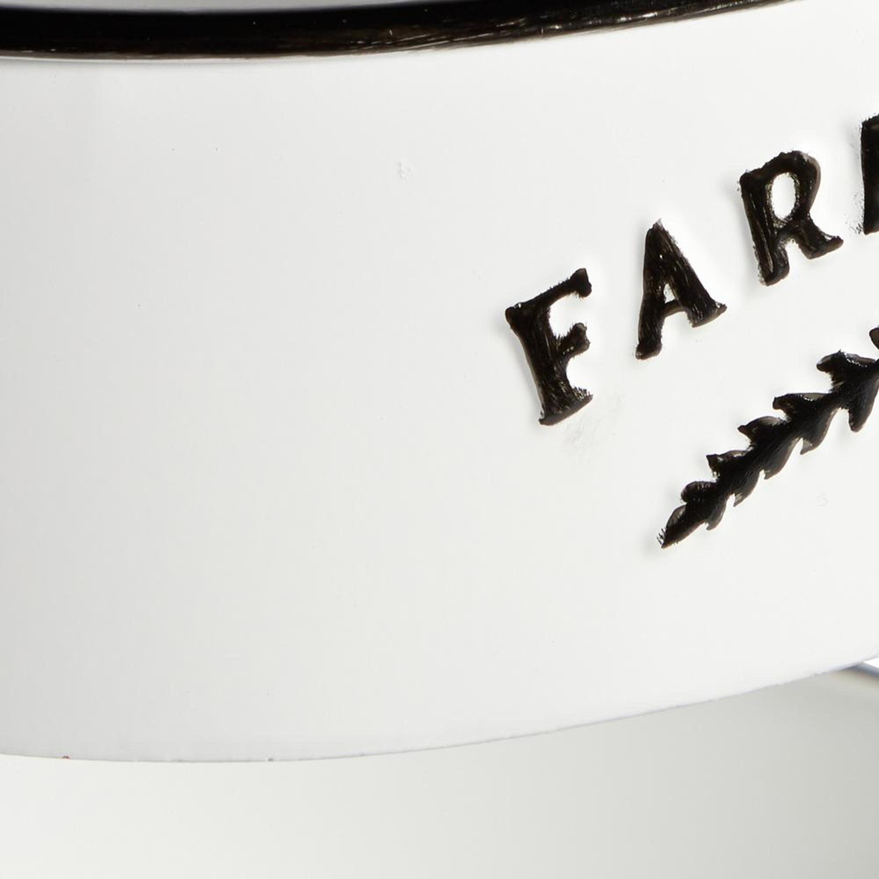 34'' x 16'' Farmhouse Metal Storage Cart White - Olivia & May: Decorative Storage Bins, Tabletop Bin, Adult Assembly Required