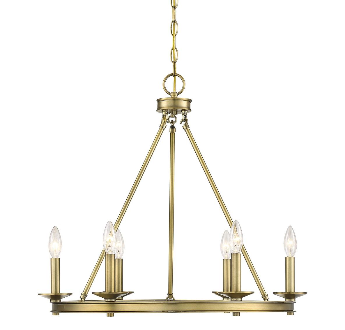 Savoy House Middleton 6 - Light Chandelier in  Warm Brass