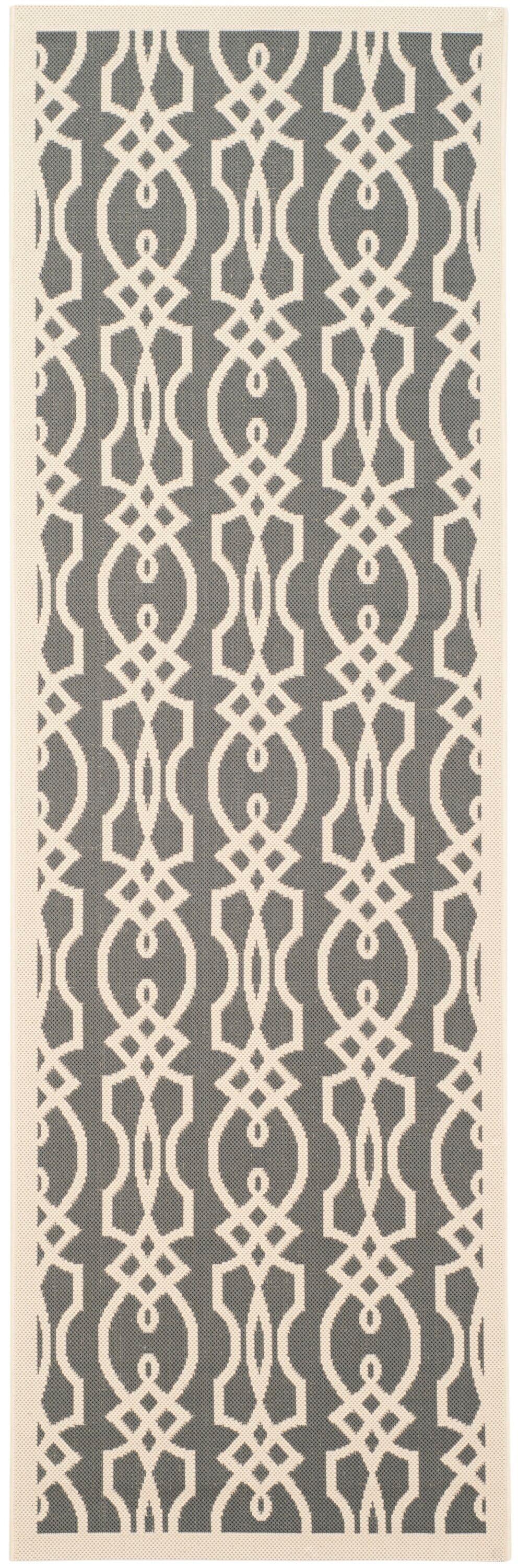 Martha Stewart Villa Screen - MSR4220 - Indoor Power Loomed Runners - Cement - 2'7"x8'2"