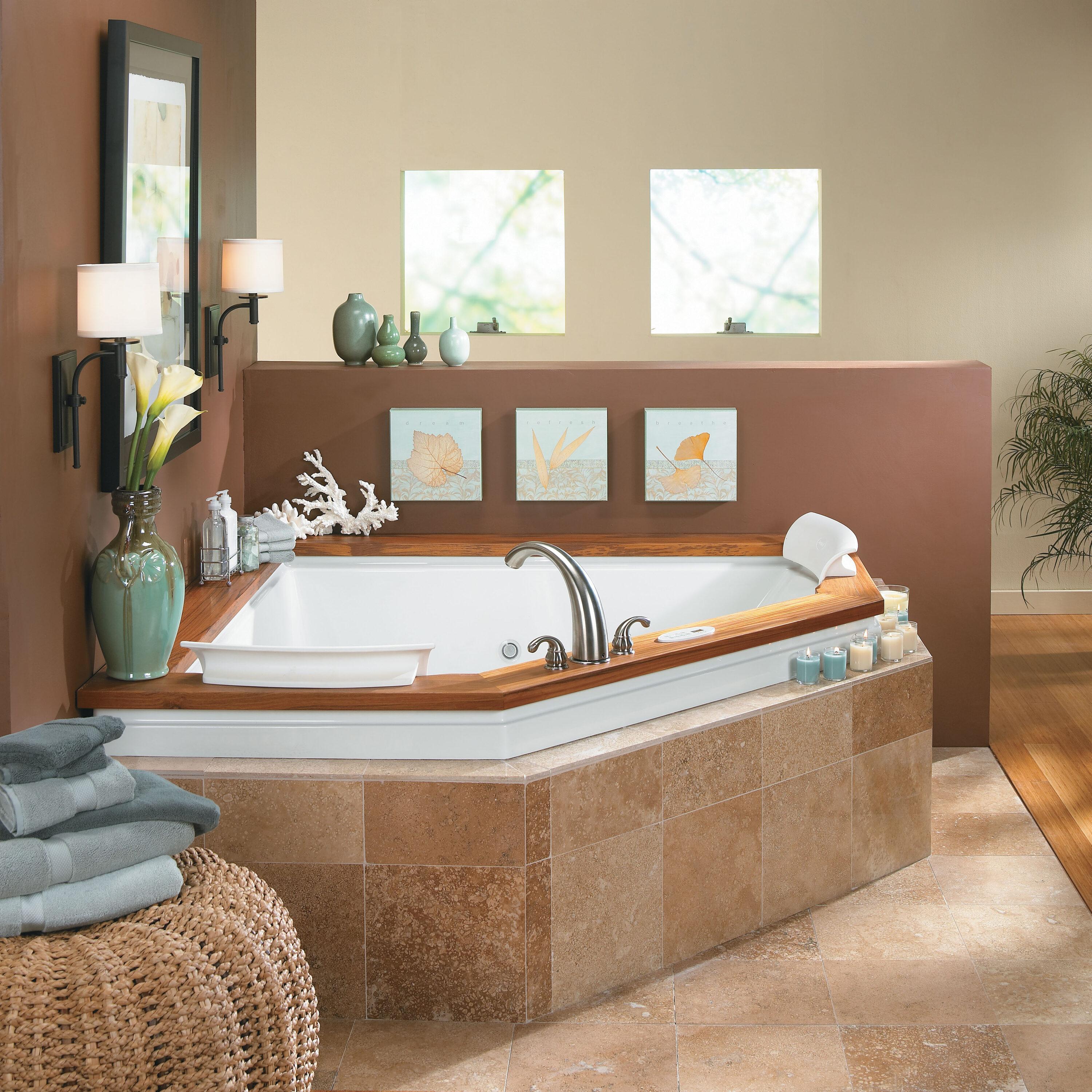 Fuzion® 65.75" Corner Acrylic Combination Bathtub