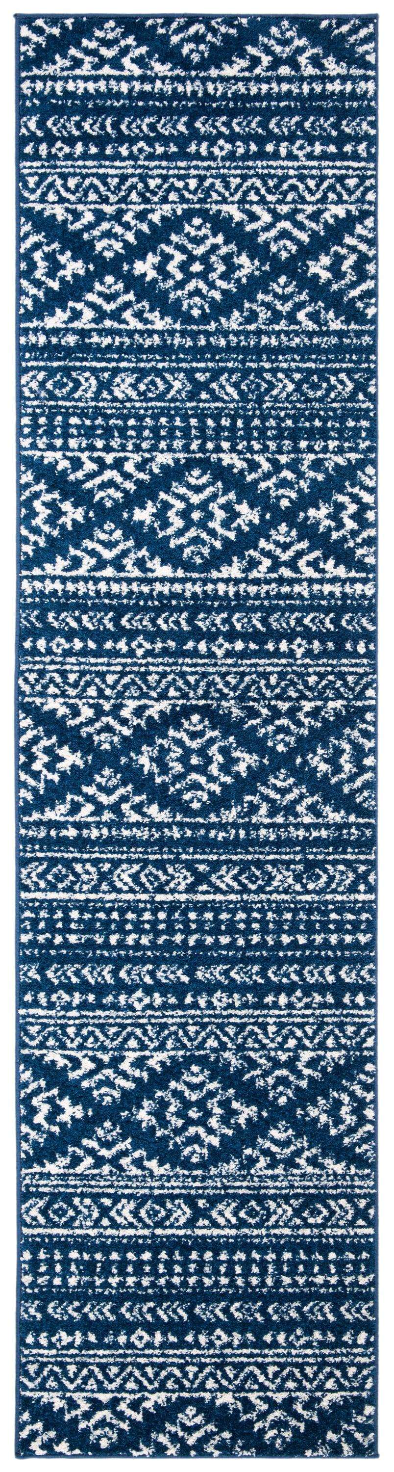 Tulum TUL272 Power Loomed Runner Rug - Navy/Ivory - 2'x17' - Safavieh.