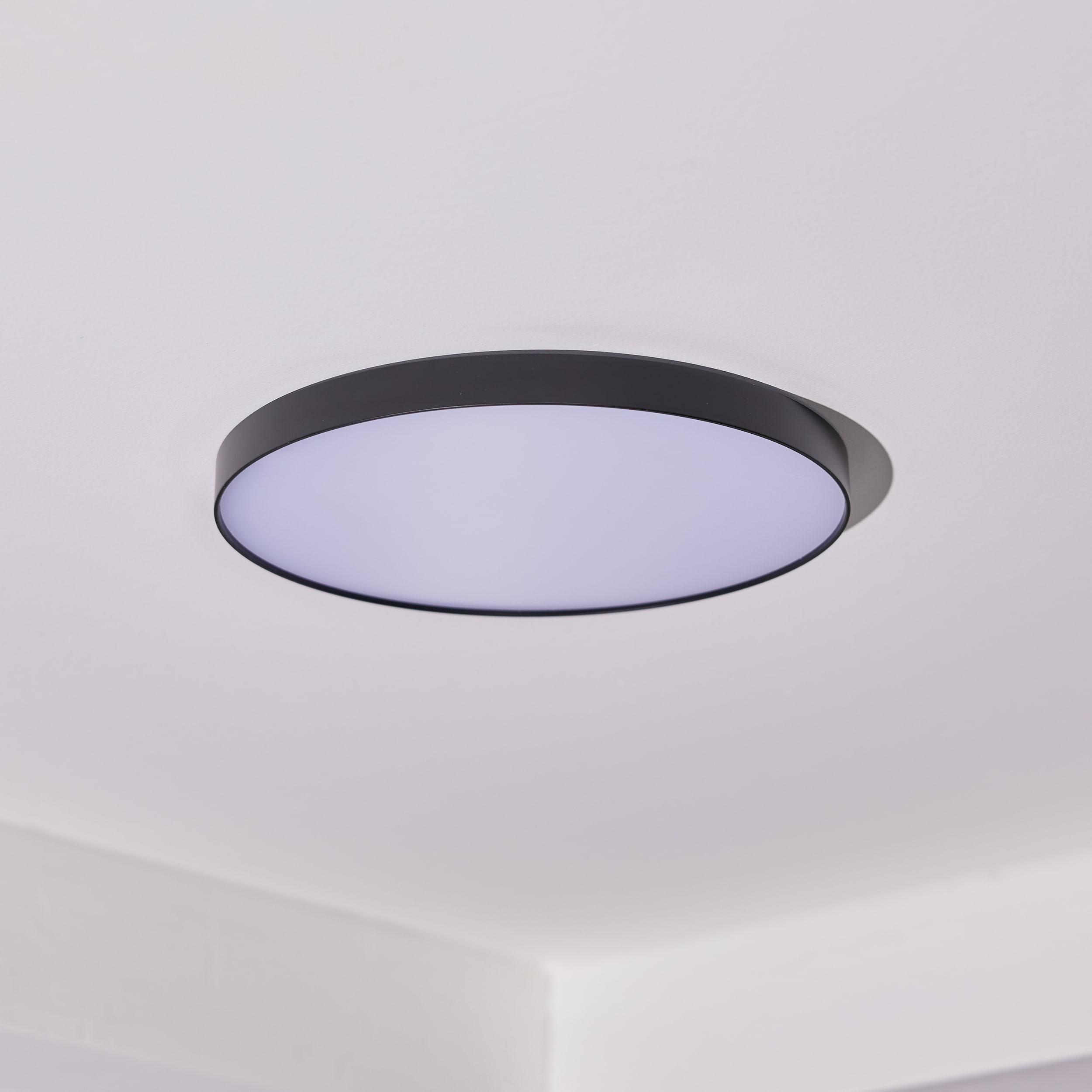 Maxim 57664Wt Trim 11" Wide Integrated Led Flush Mount Ceiling Fixture - Black