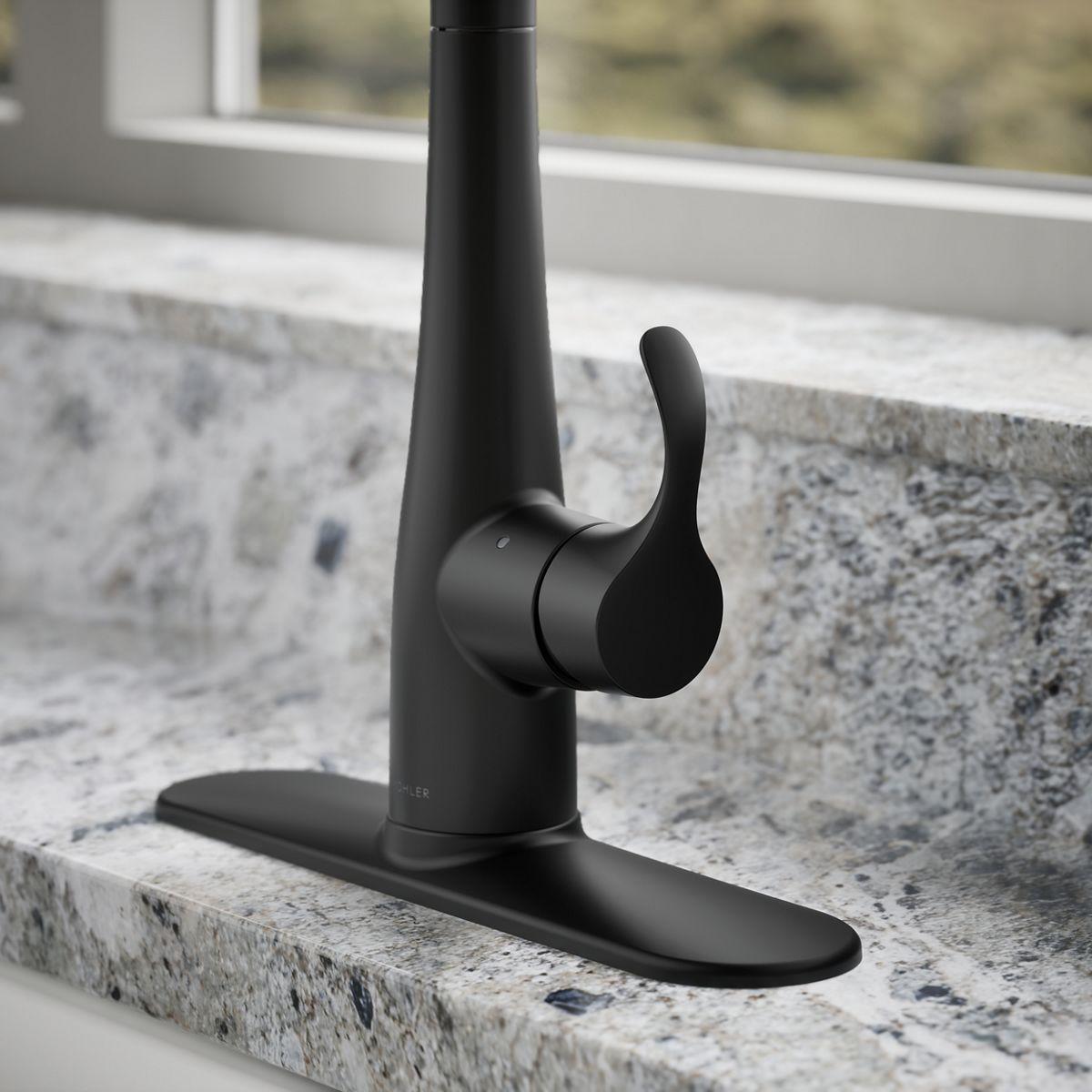 Simplice Touchless Pull-Down Kitchen Sink Faucet with Three-Function Sprayhead