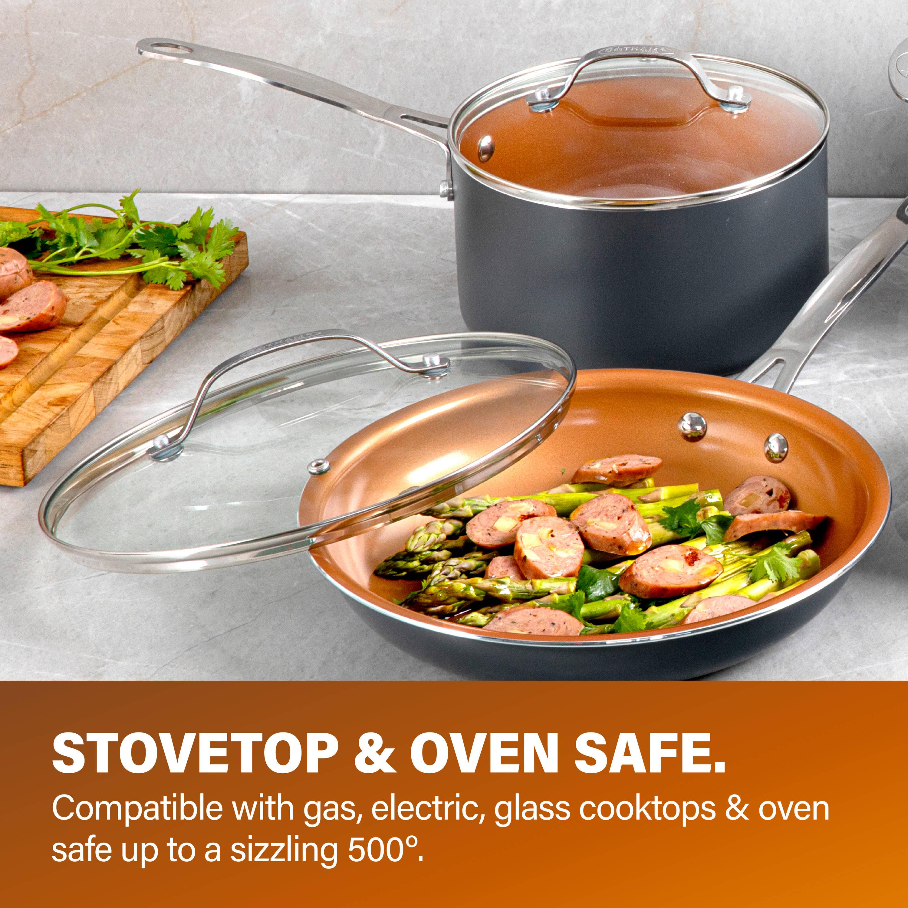 Gotham Steel 20 Piece Nonstick Cookware and Bakeware Set, Stay Cool Handles, Oven & Dishwasher Safe