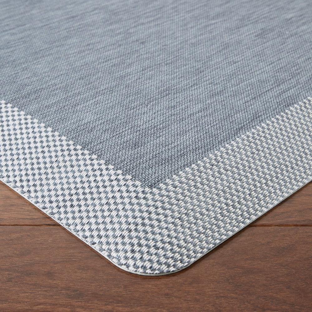 Martha Stewart Mira Modern Heathered Anti-Fatigue Air-Infused Kitchen Mat, Blue, 19.6"x39"
