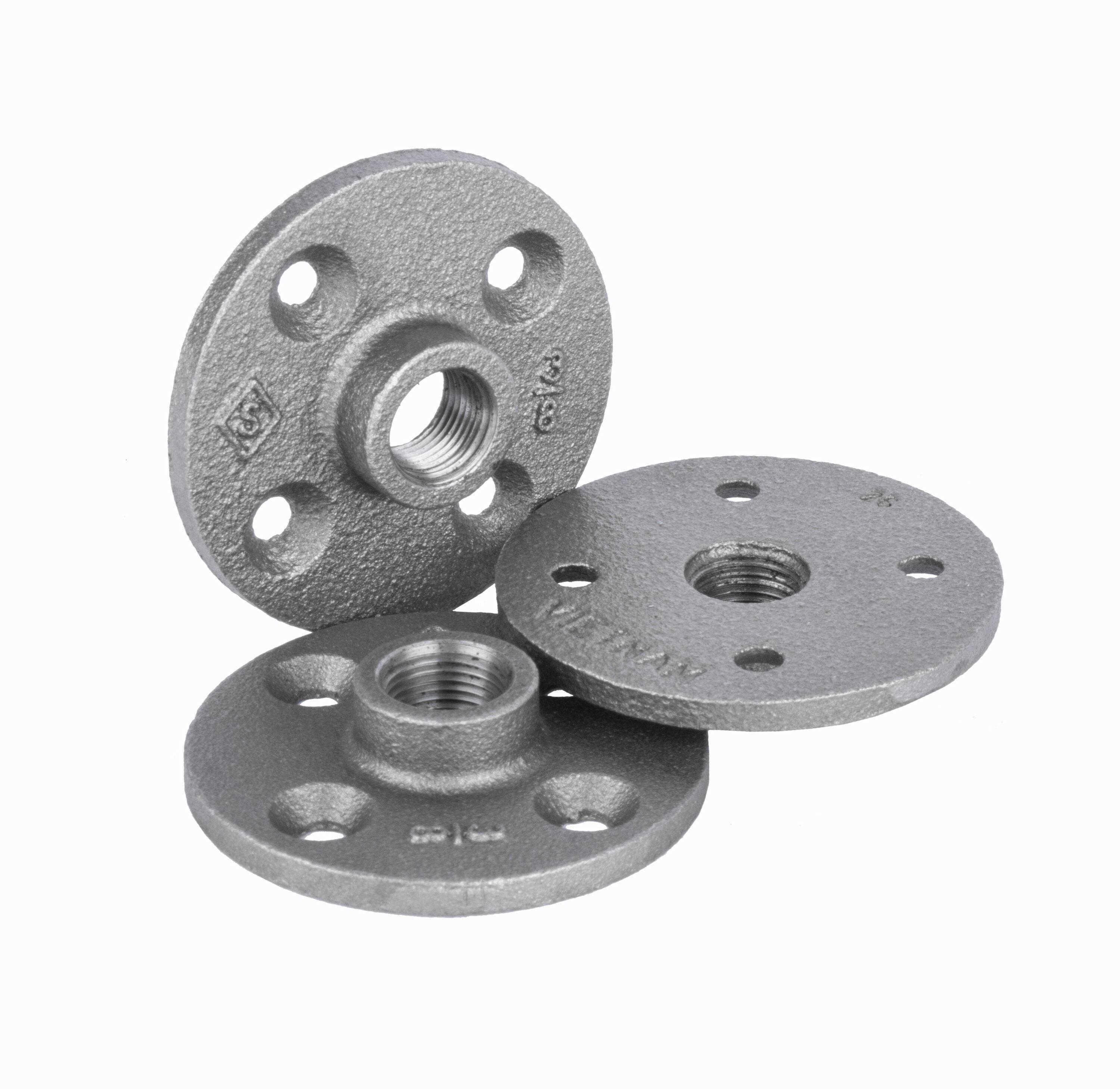 STZ Industries 3/8 in. FIP each Black Malleable Iron 2.75 in. L Floor Flange