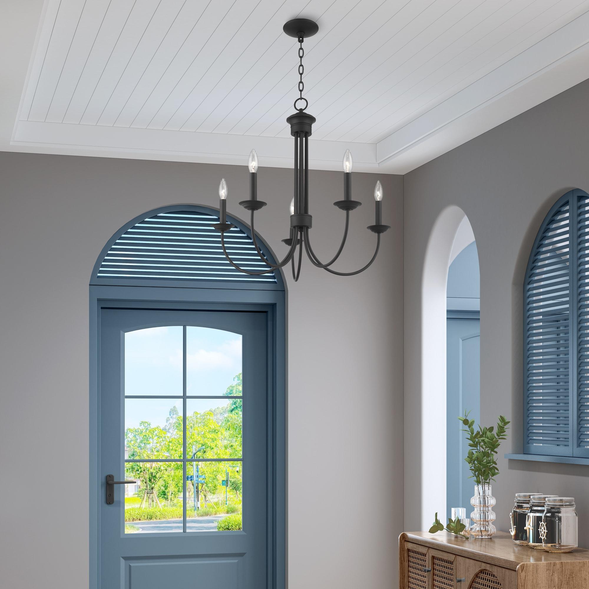 Livex Lighting Estate 5 - Light Chandelier in  Black