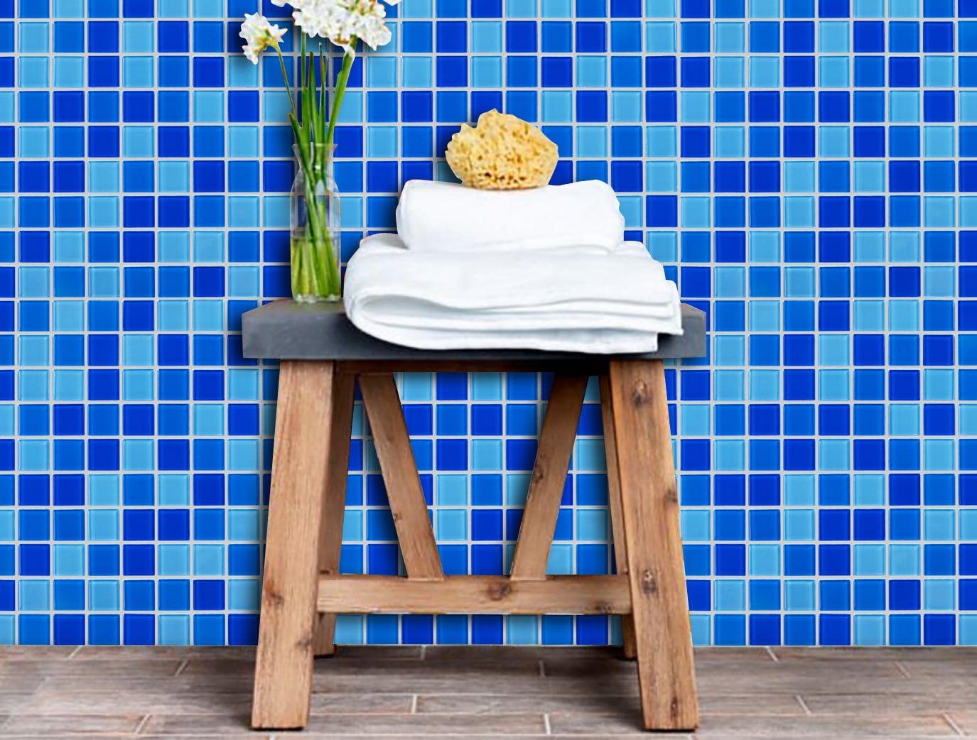 WS Tiles® 1" x 1" Straight Edge Glass Mosaic Tile