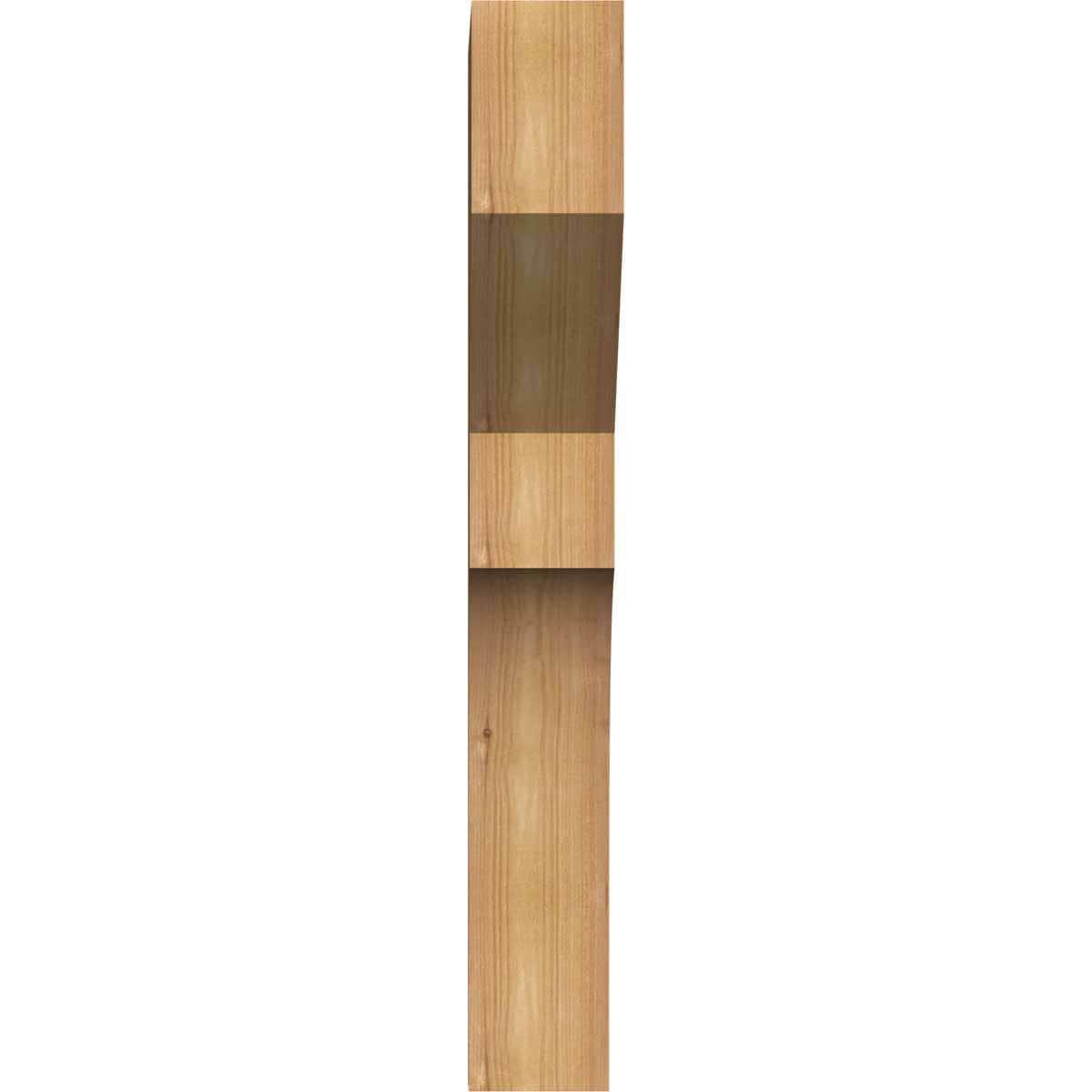 3 1/2"W x 10"D x 26"H Monterey Smooth Corbel, Western Red Cedar