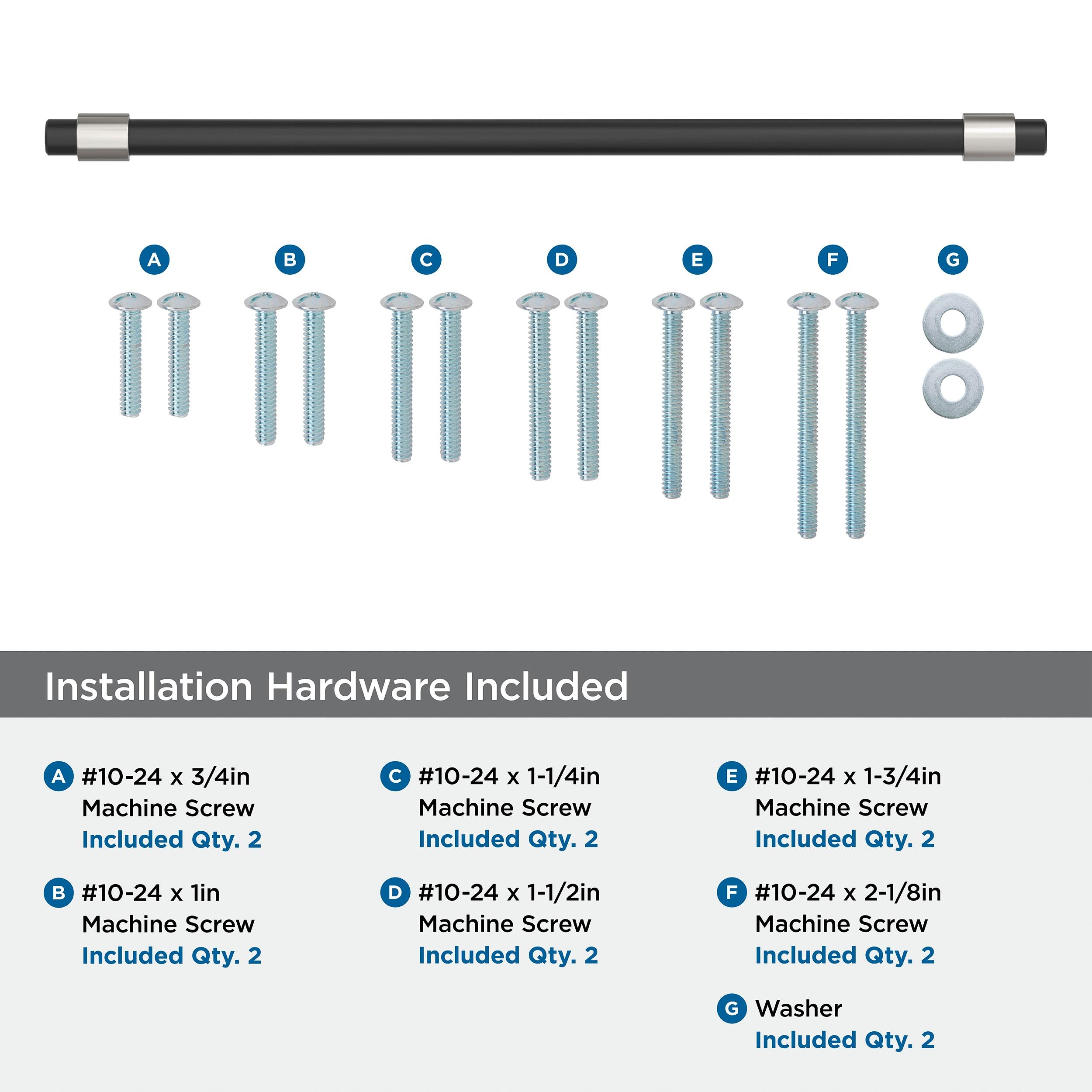 Amerock Mergence 18 inch (457mm) Center-to-Center Matte Black/Polished Nickel Appliance Pull