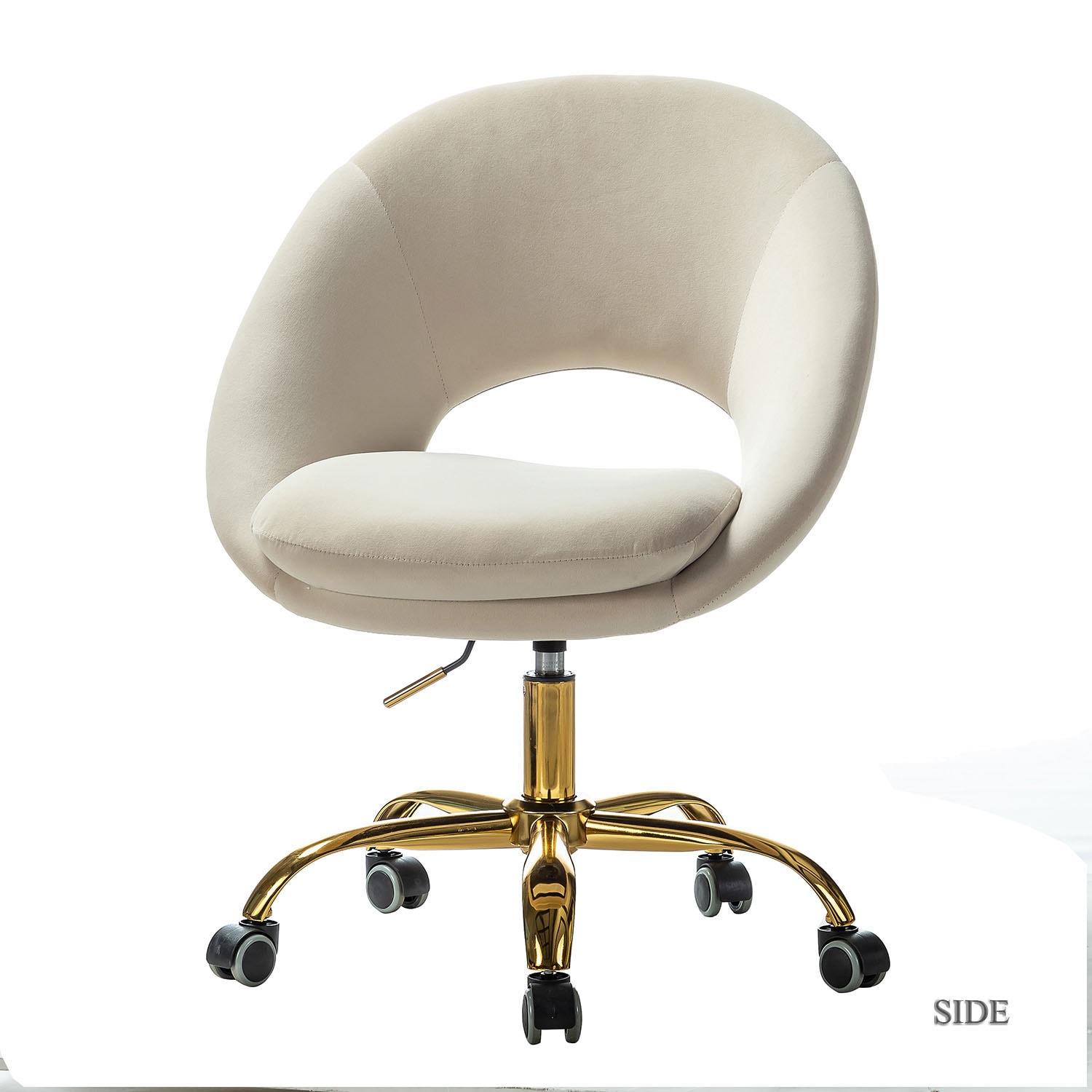 Louise Velvet Modern Task Chair with Ergonomic Design