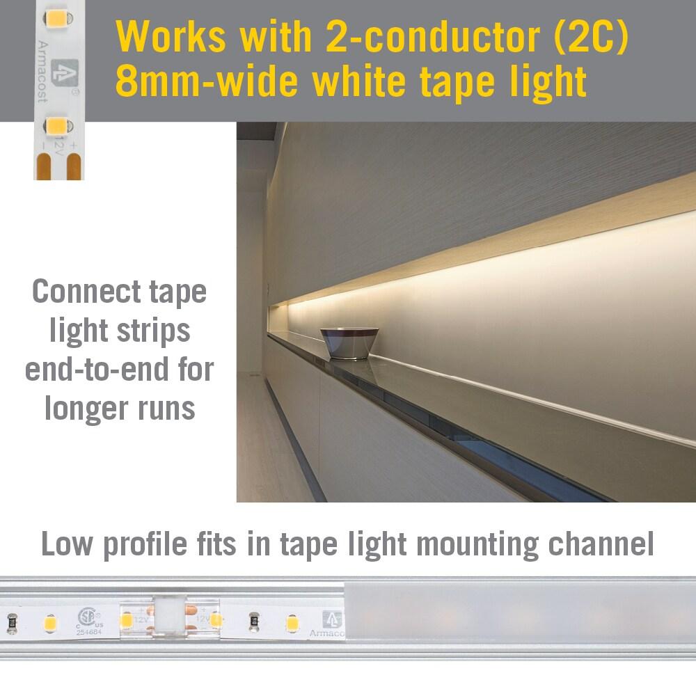 SureLock Pro 2 Pin LED Strip Light Tape to Tape Channel Connectors, 4 Pack