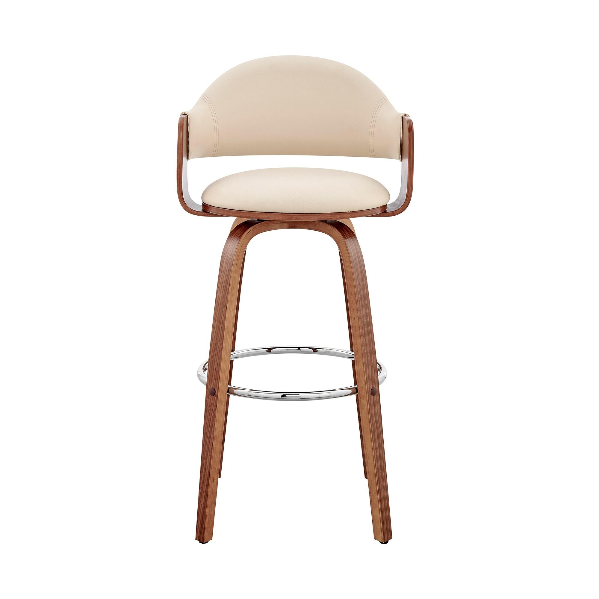 30" Daxton Counter Height Barstool: Swivel, Footrest, Armen Living