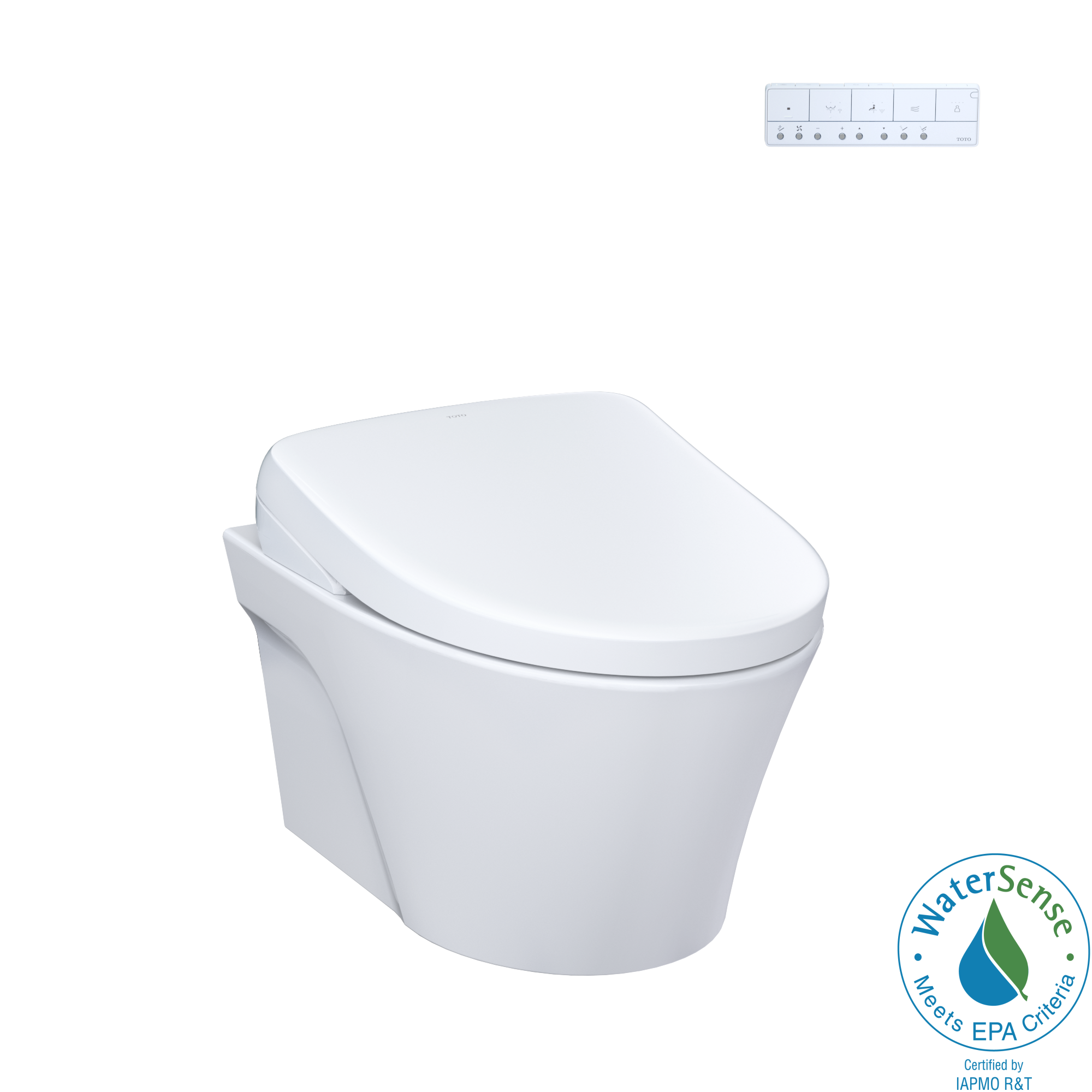 AP 1.28 GPF Elongated Floor Mounted Bidet Toilet (Seat Included) with Auto Flush