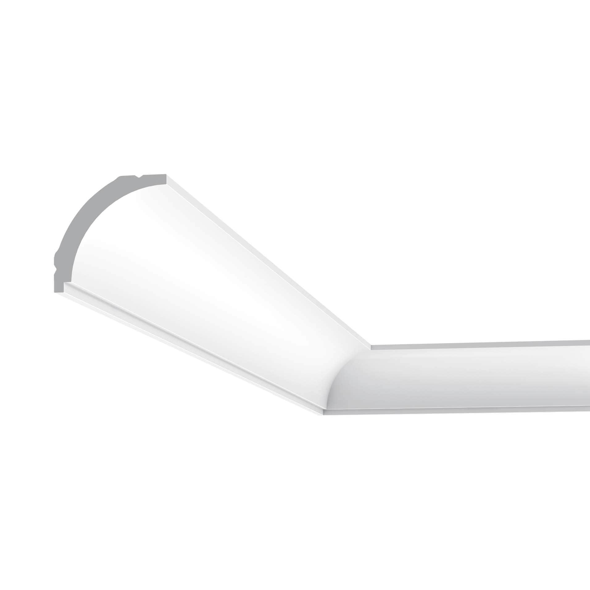 1-3/4 in x 1-3/4 in x 78-3/4 in Primed White Plain Polystyrene Crown Moulding (Set of 6)