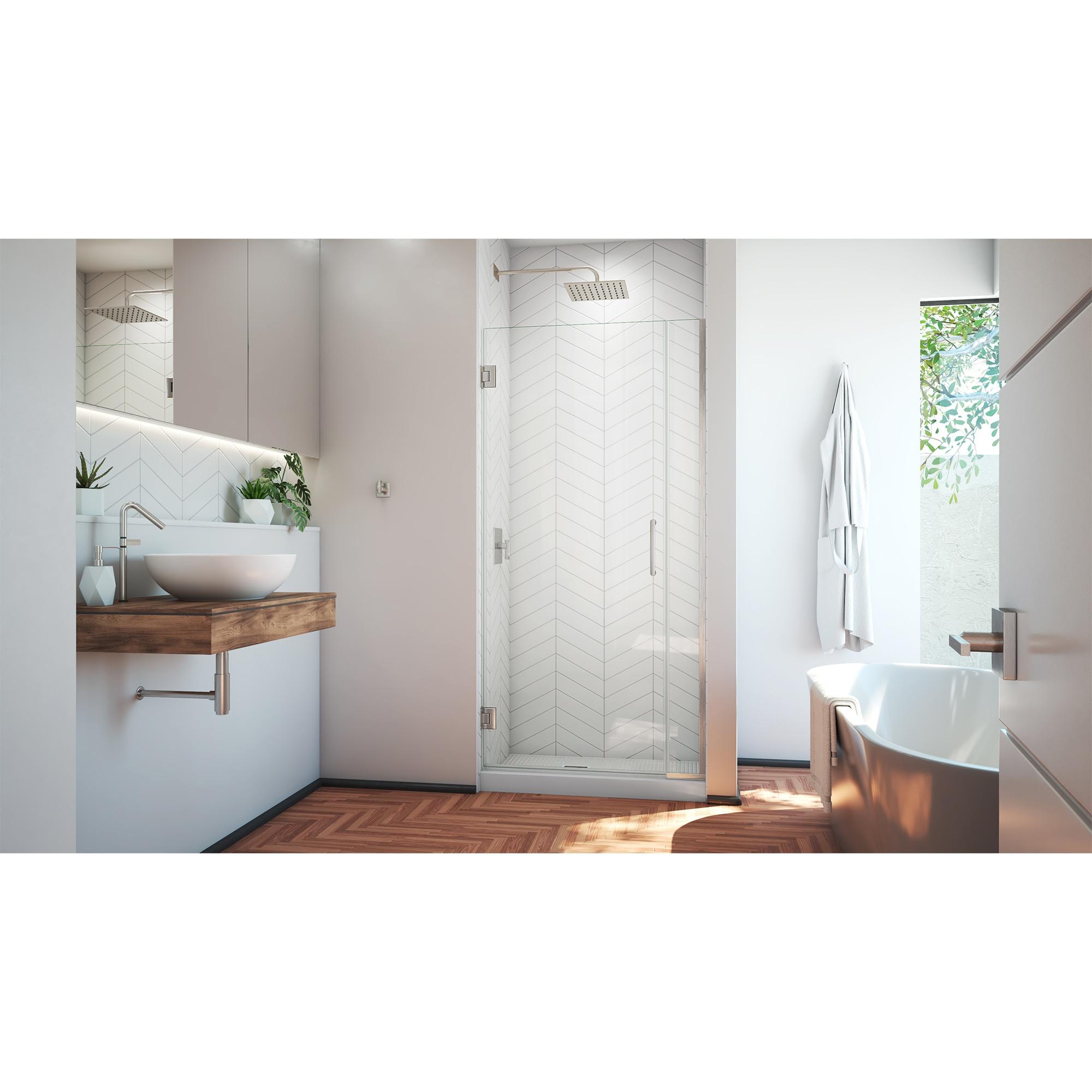 DreamLine Unidoor Plus 52" W x 72" H Pivot Frameless Shower Door with ClearMax™ Technology SHDR-243257210-04