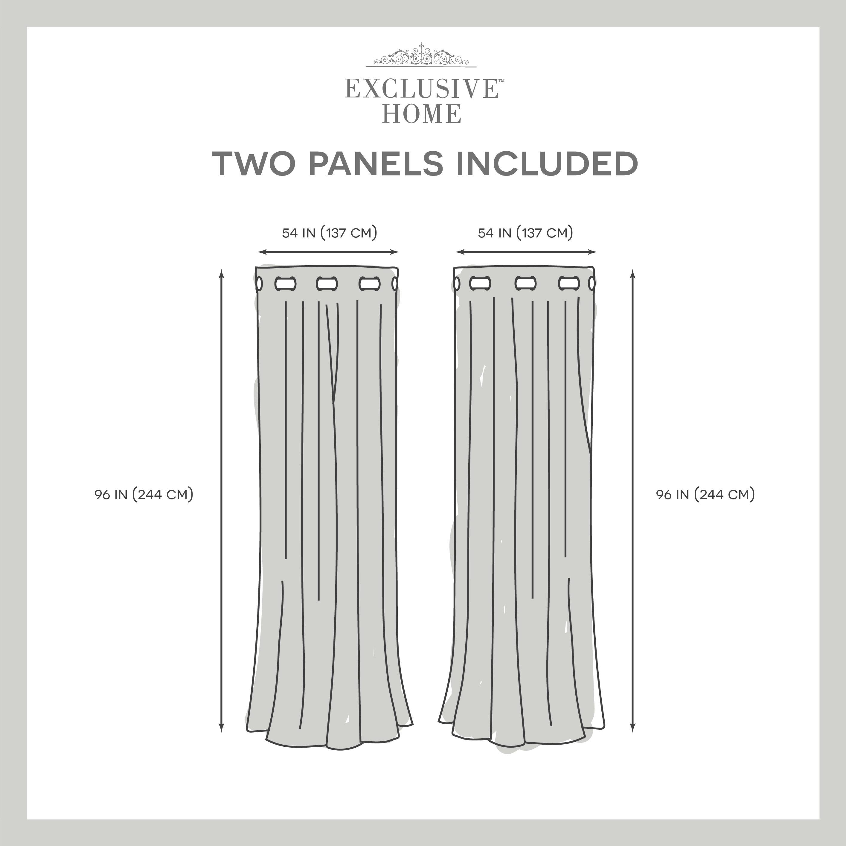 Loha GT Aaliyah Solid Color Semi-Sheer Grommet Curtain Panels