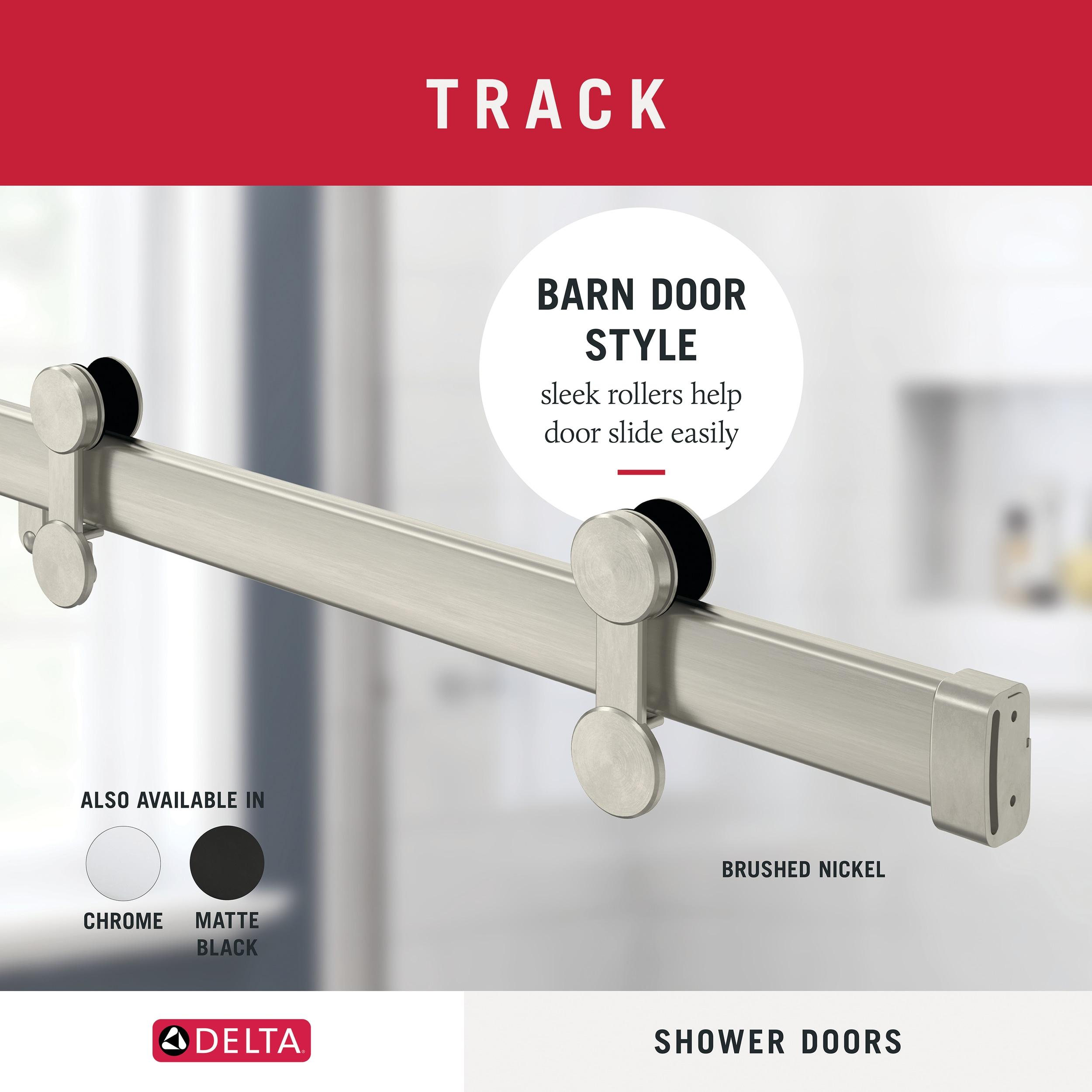 Delta Paxos 60 in. x 62-1/4 in. Frameless Sliding Bathtub Door in Chrome with 5/16 in. (8mm) Tempered Clear Glass, SD5758473