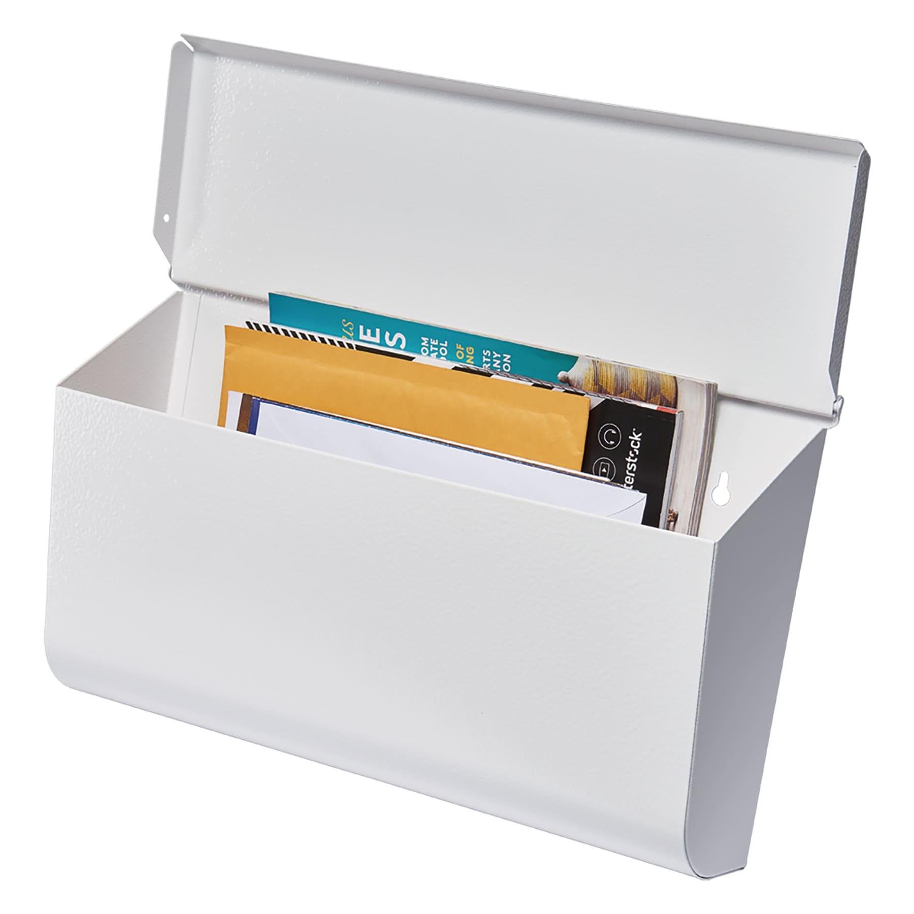 Gibraltar Mailboxes Woodlands Contemporary Galvanized Steel Wall Mount White Mailbox