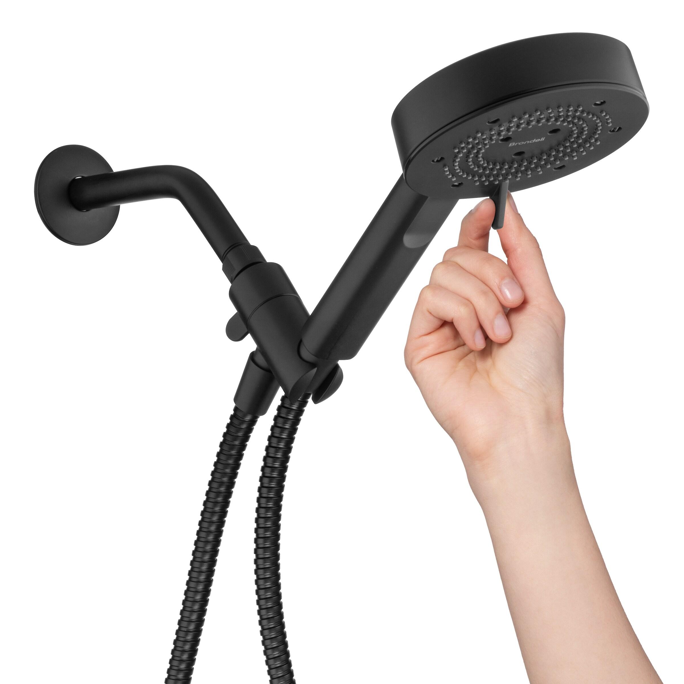Brondell Nebia High Pressure Shower Head with Handheld Spray Combo, Yuba NE80, Adjustable Showerhead, 5- Setting, Precision Nozzle, Matte Black