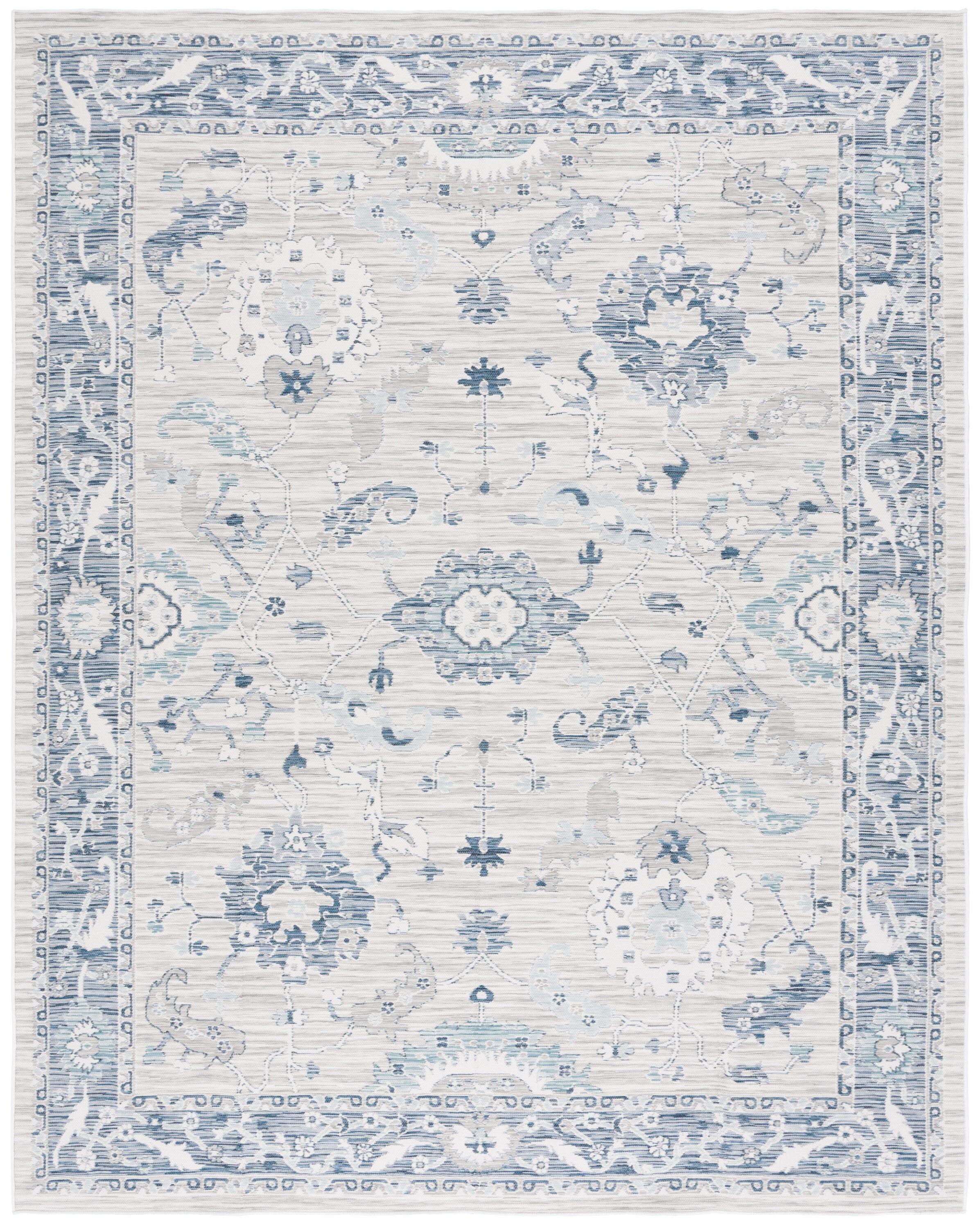 Charleston CHL413 Loomed Indoor Area Rug - Ivory/Blue - 8'x10' - Safavieh