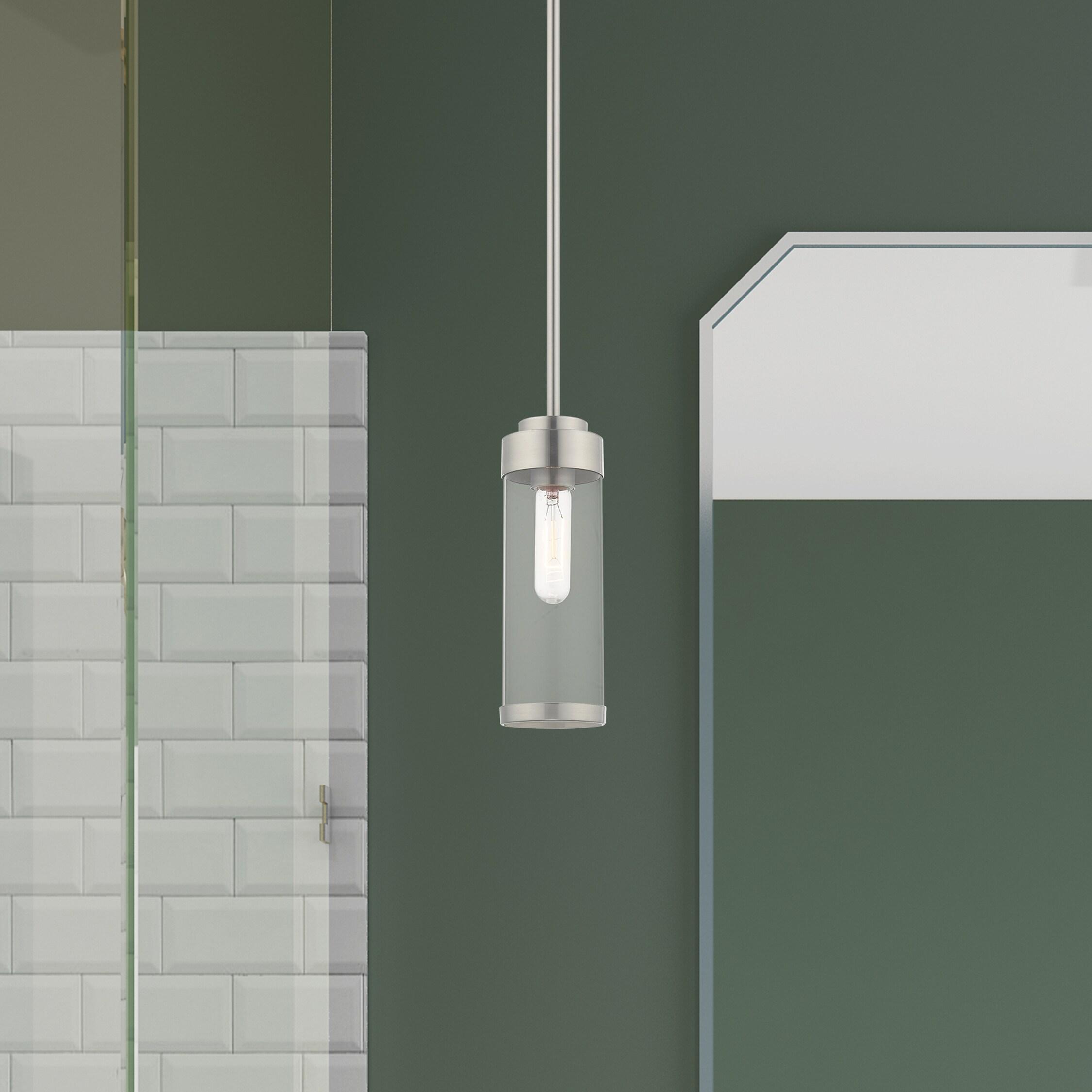 Livex Lighting Hillcrest 1 - Light Pendant in  Brushed Nickel