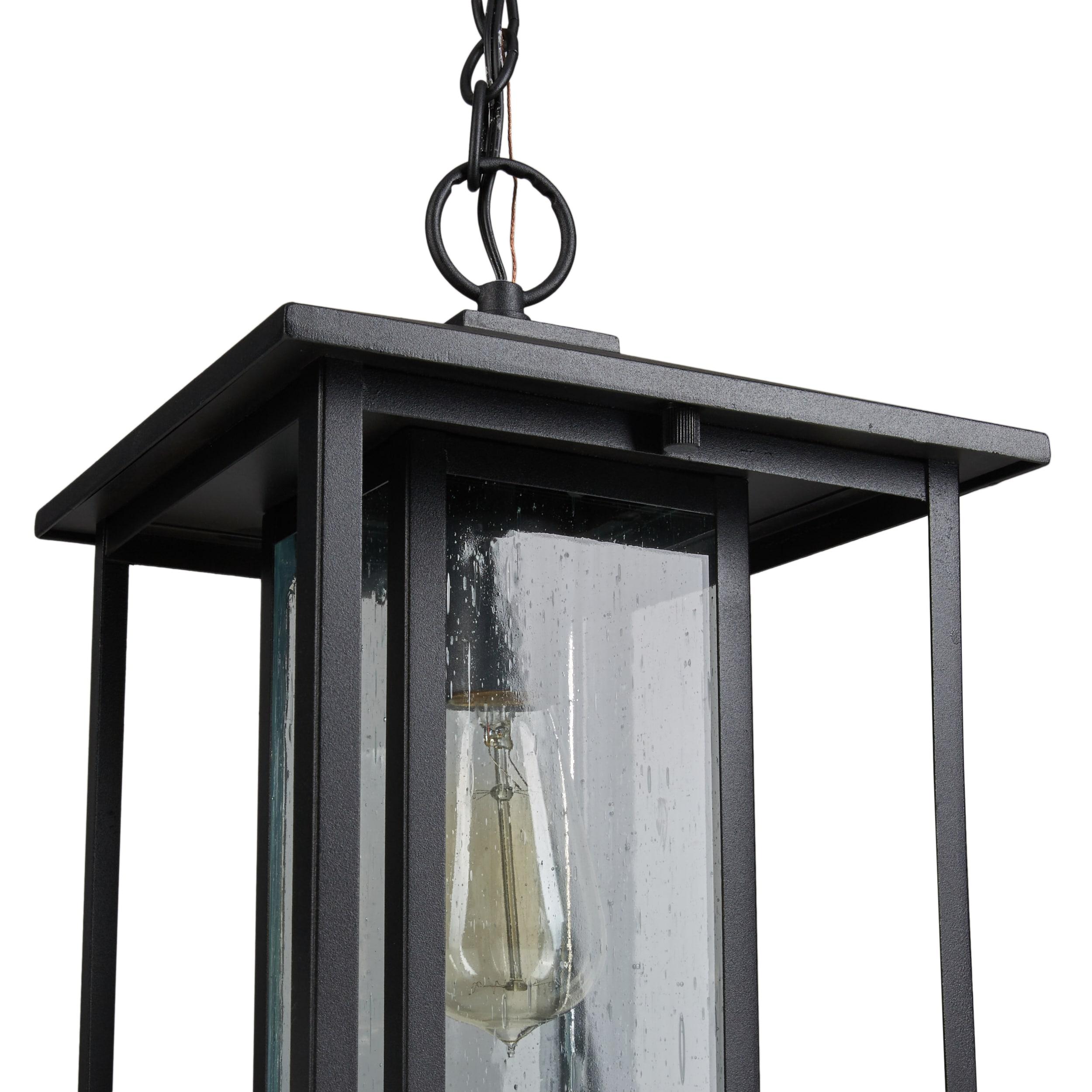 Vermont Seeded Outdoor Metal Hanging Lantern