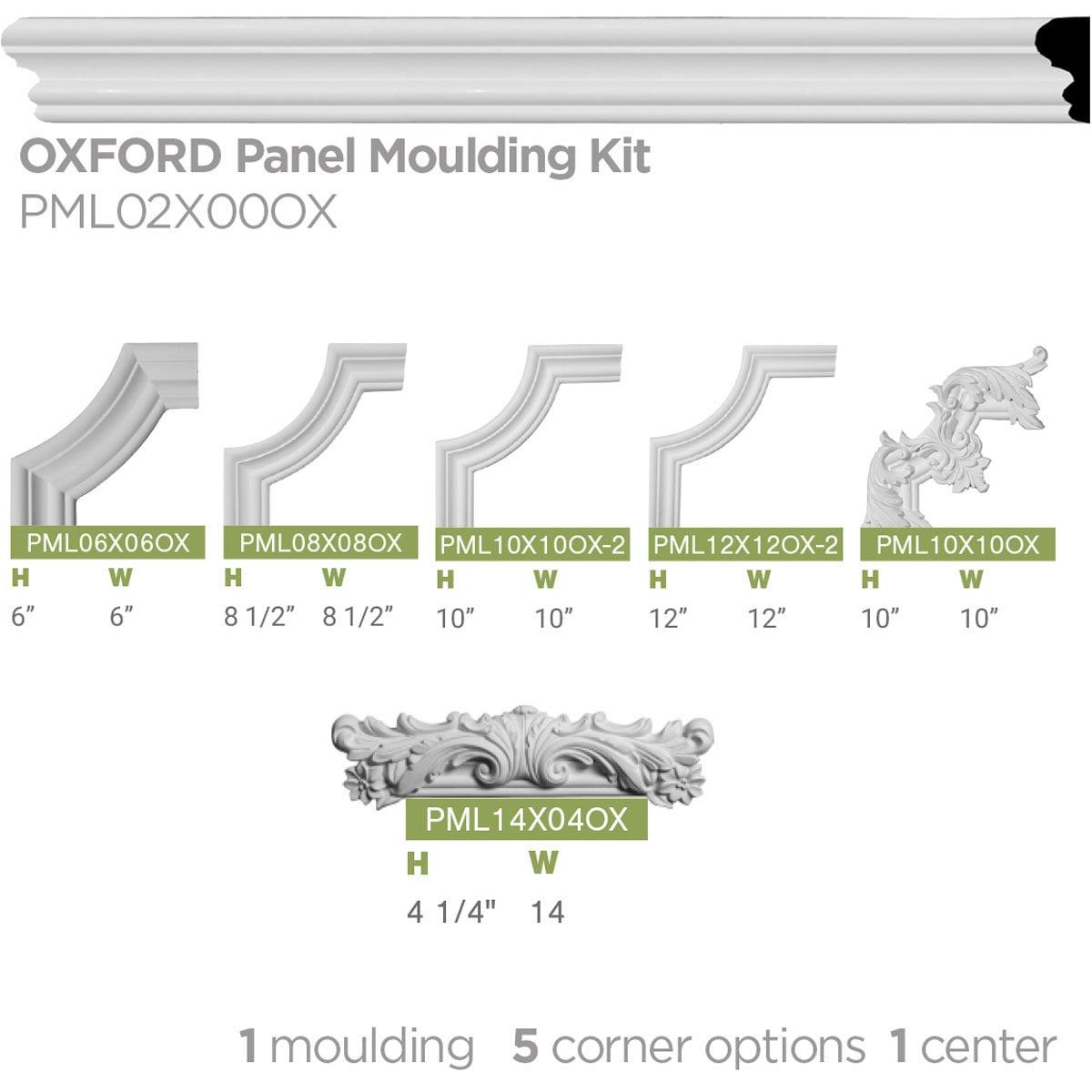 2"H x 5/8"P x 94 1/2"L Oxford Panel Moulding