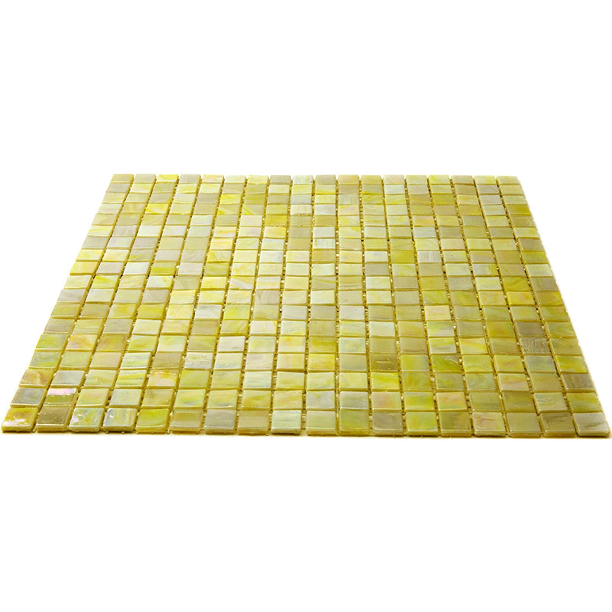 Skosh 0.6" x 0.6" Glass Grid Mosaic Wall & Floor Tile