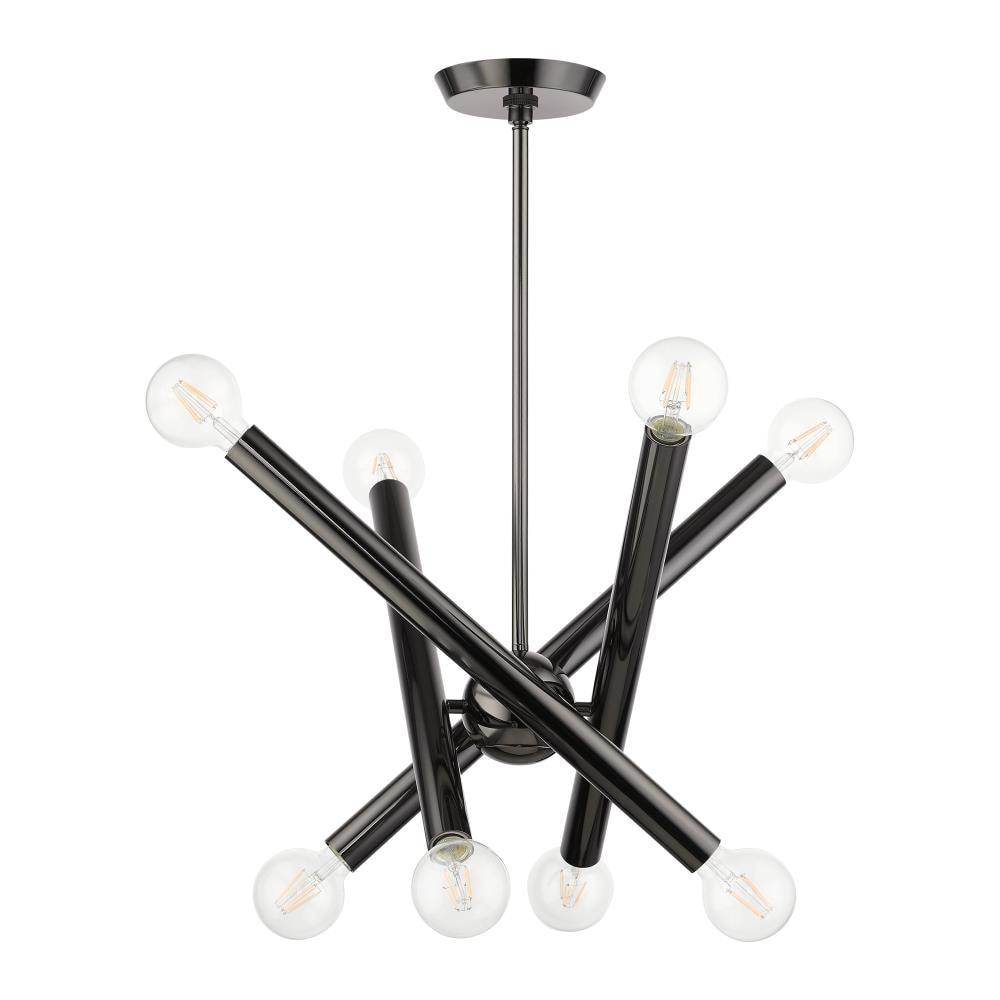 Livex Lighting Stafford 8 - Light Chandelier in  Black Chrome