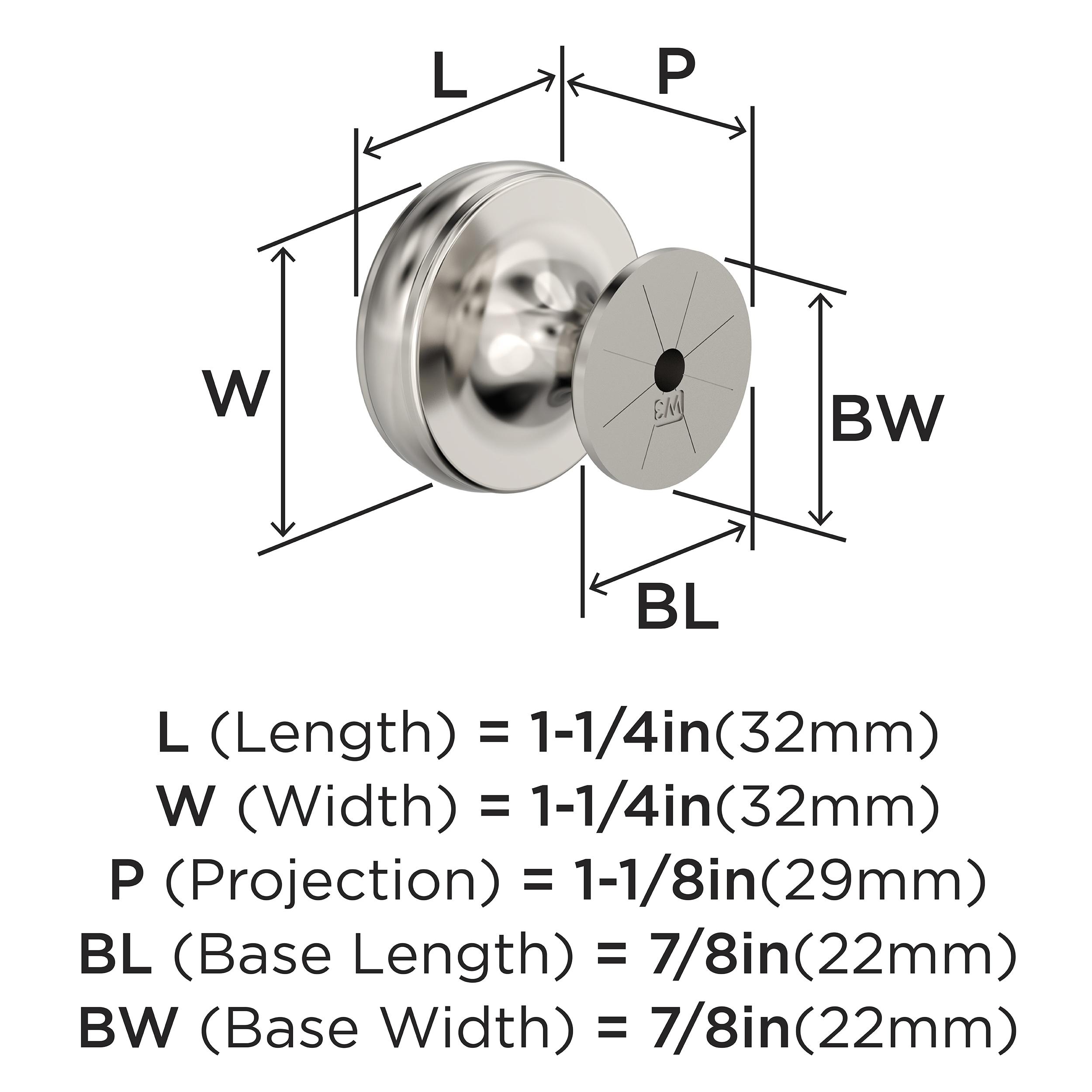 Renown 1-1/4 inch (32mm) Diameter