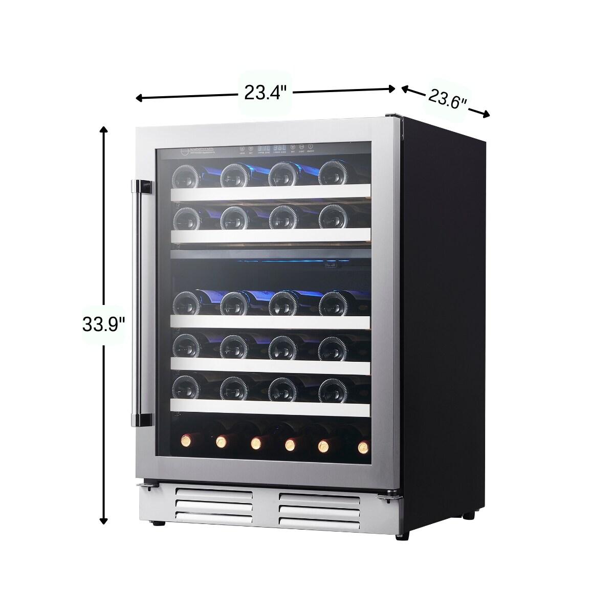 Equator Advanced Appliances Dual Zone 52-Bottle Free Standing/Built-in Wine Cooler Stainless 110V