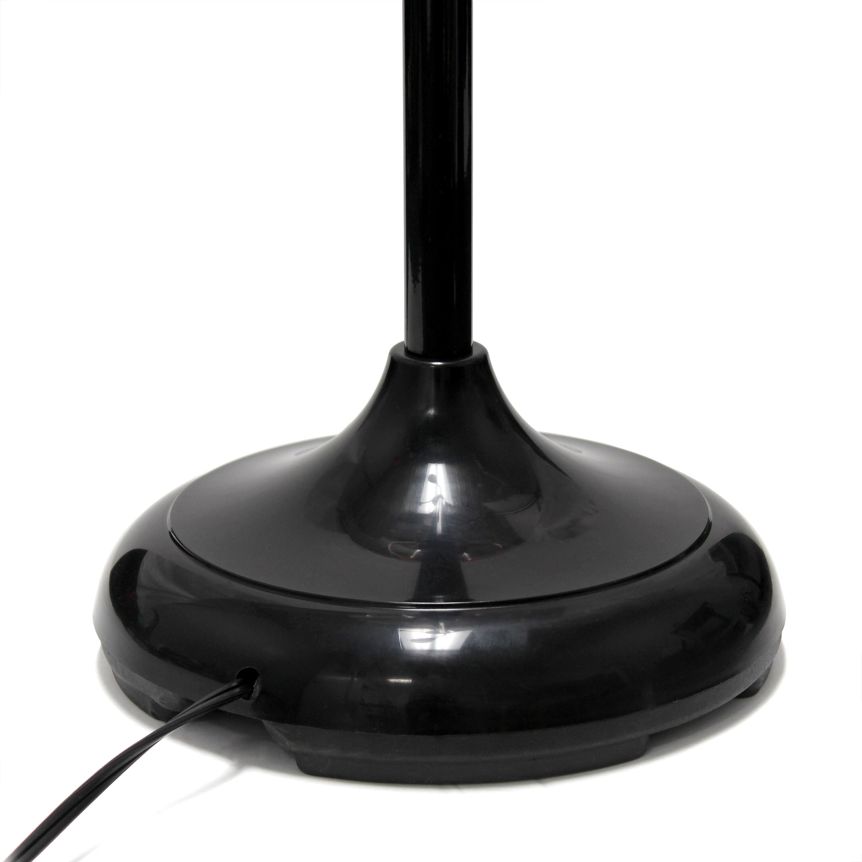67" Contemporary Multi 5-Head Adjustable Gooseneck Floor Lamp Black - Simple Designs