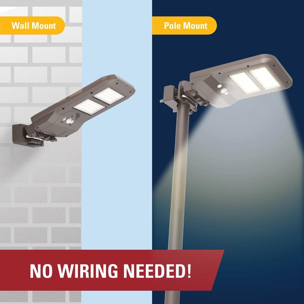 1 - Head LED Solar Powered Dusk to Dawn Outdoor Security Flood Light with Motion Sensor