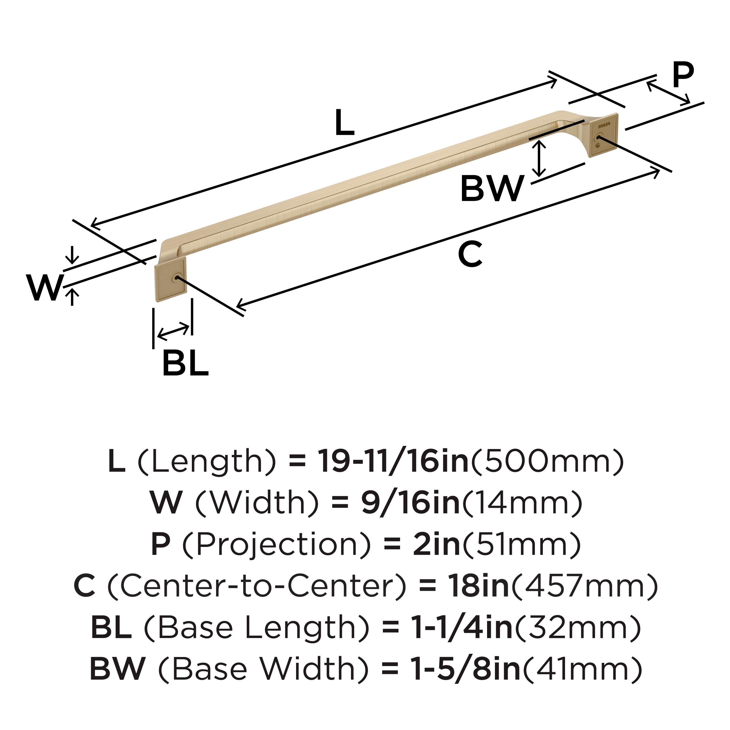Exceed 18 inch (457mm) Center-to-Center