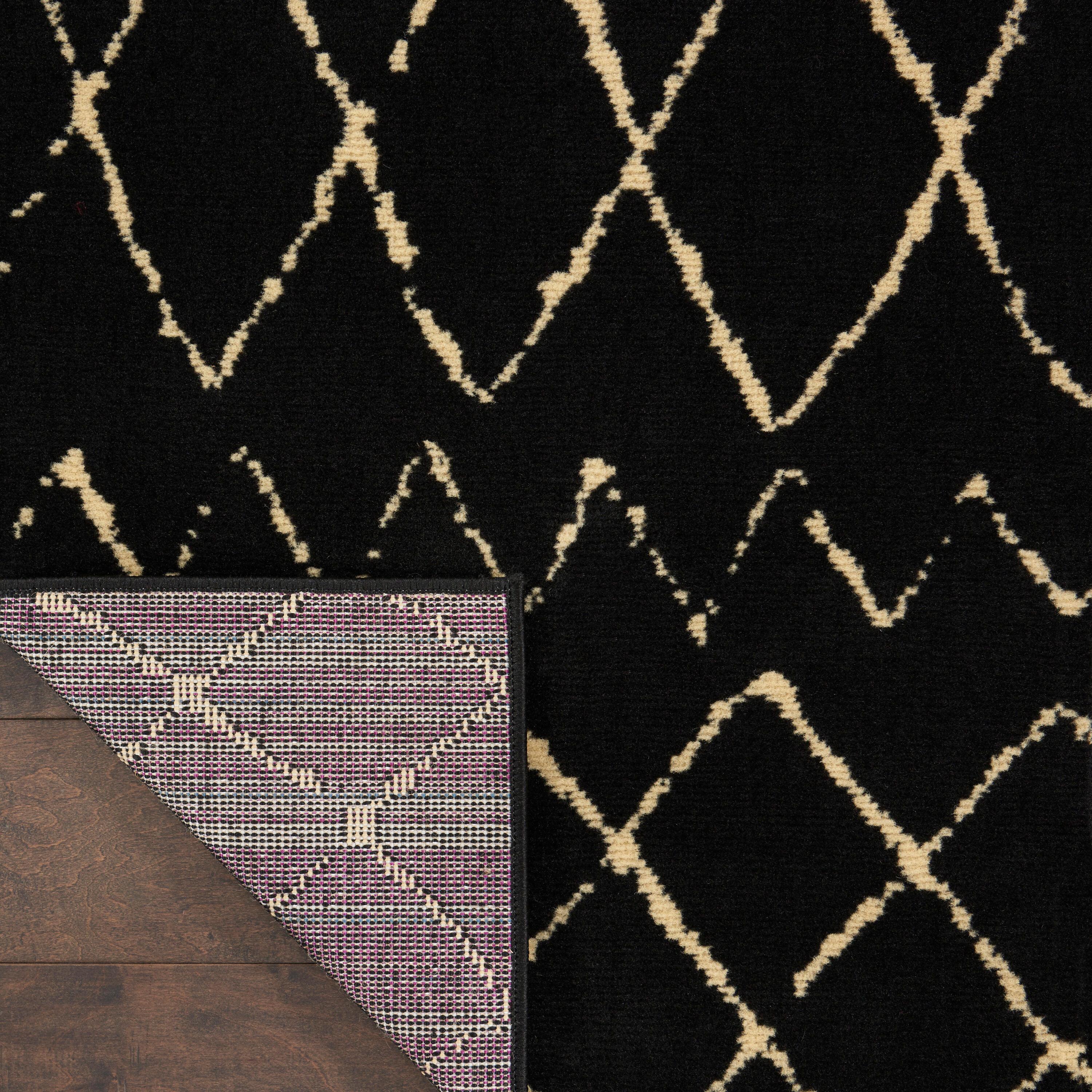 Nourison Grafix Black Area Rug GRF04 7'10"X9'10"