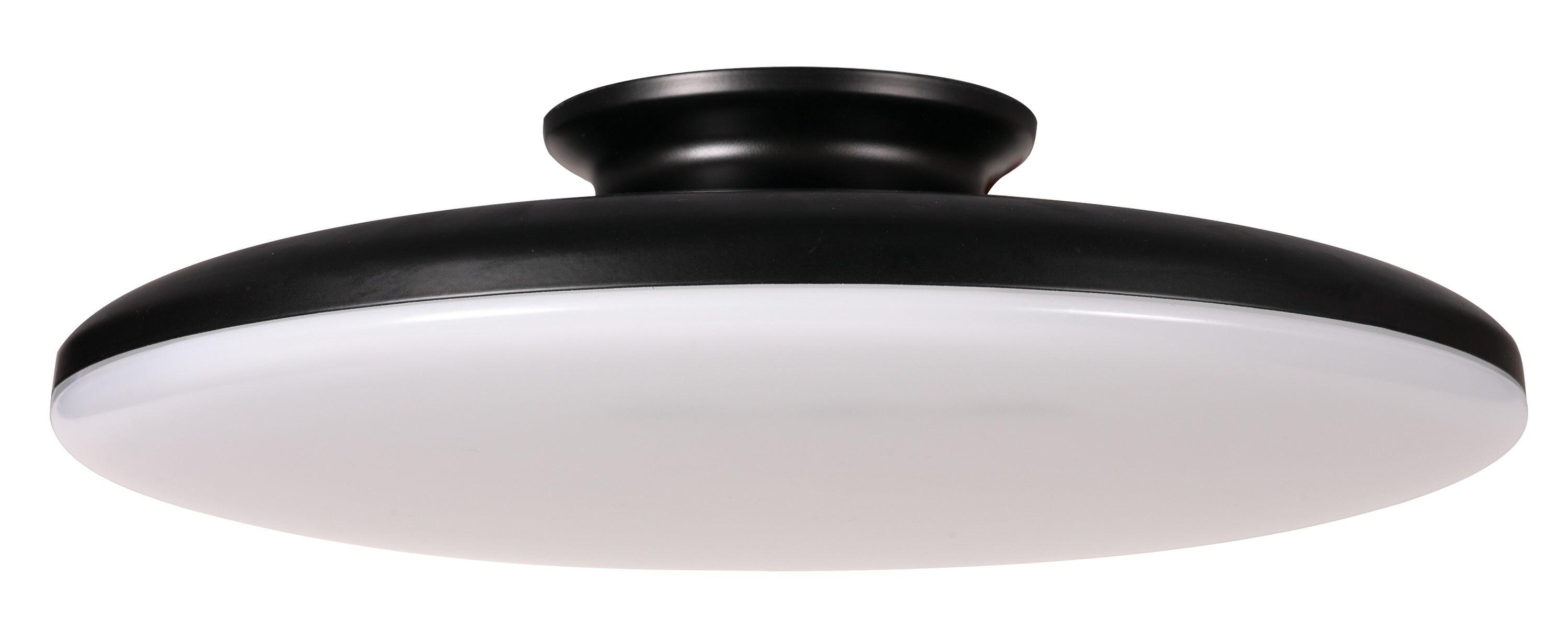 AFX  Skye LED Flush Mount with White Acrylic 33 Black Large 19 inch N/A N/A