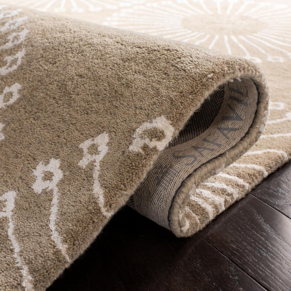Soho SOH821 Hand Tufted Area Rug - Beige/Brown - 6'x6' - Safavieh.
